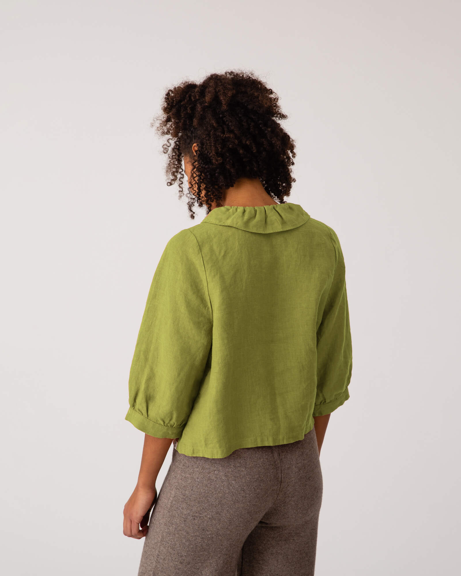 Ruffled Collar Blouse cardamom