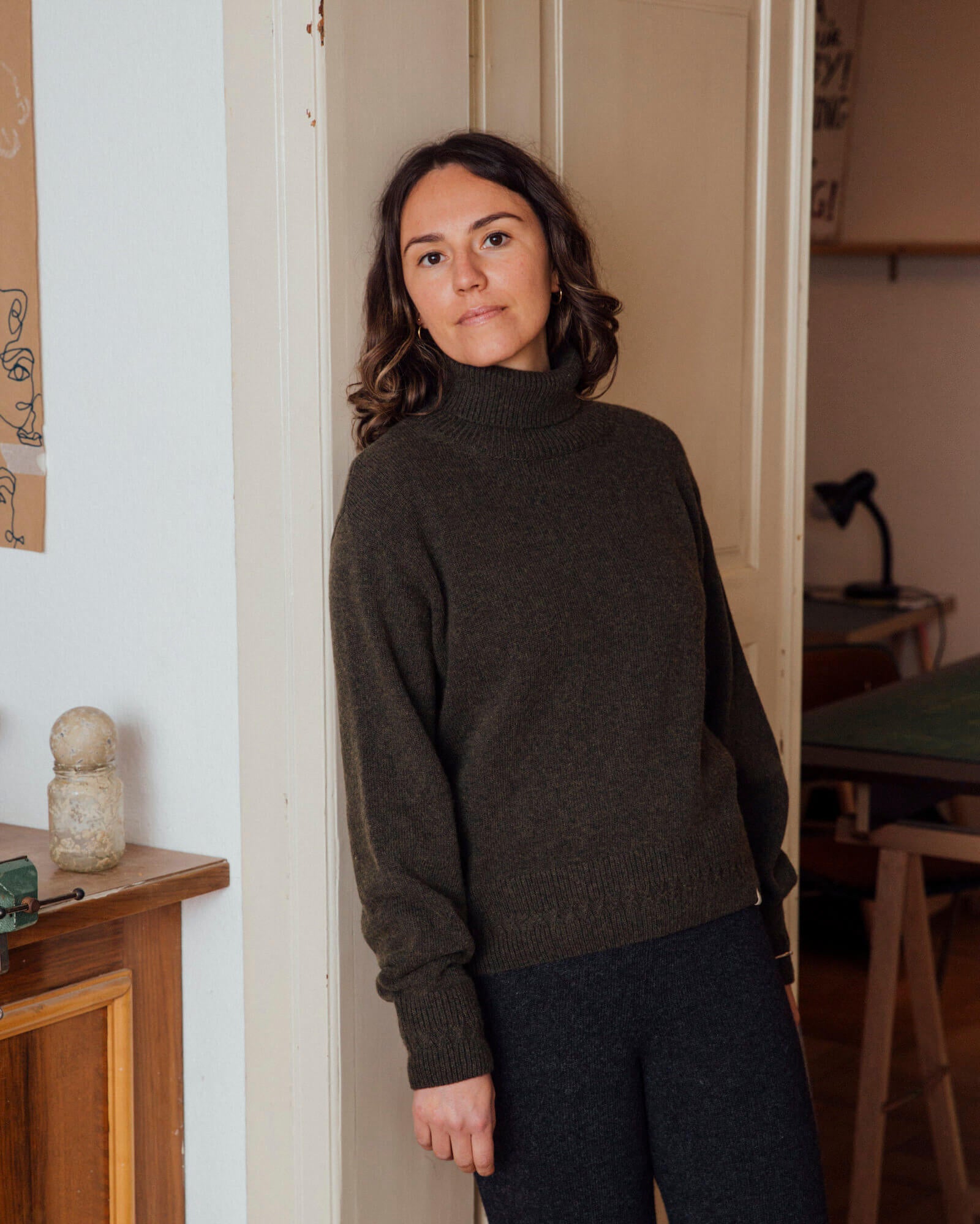 Turtleneck Pullover olive