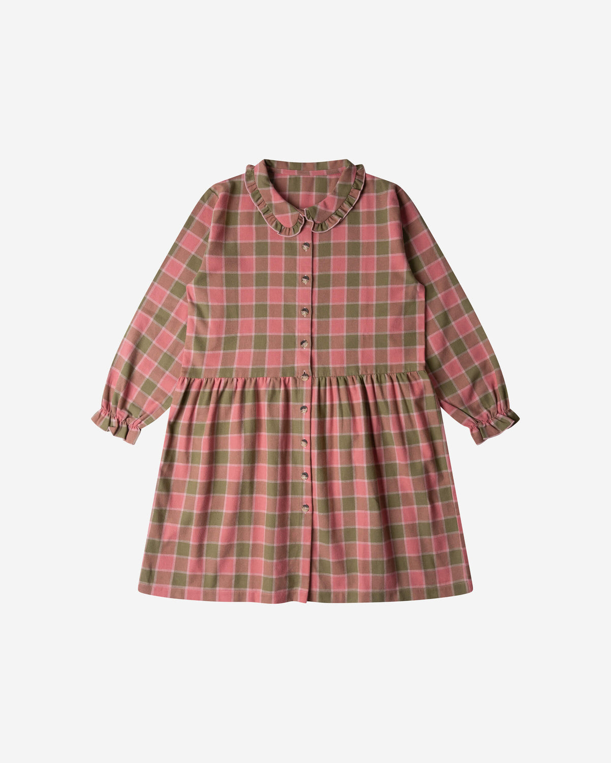 Flannel Collar Dress coast check