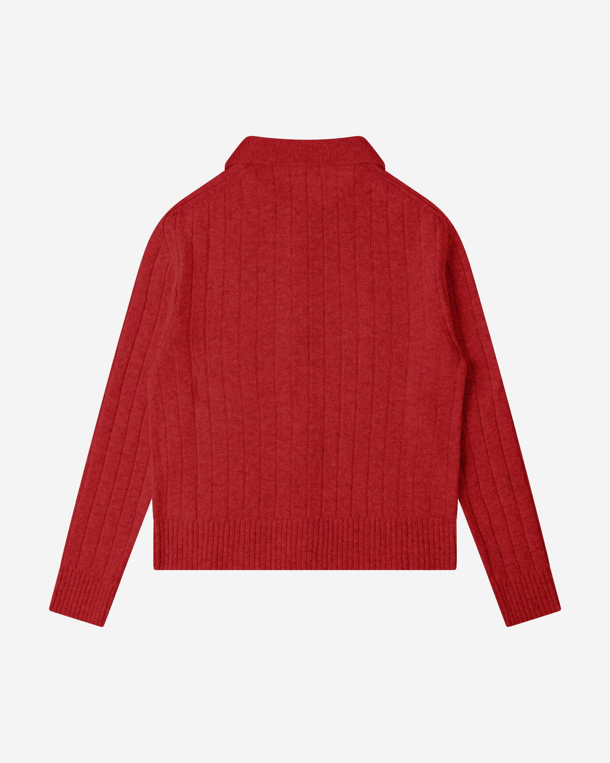 Collared Cardigan bright red