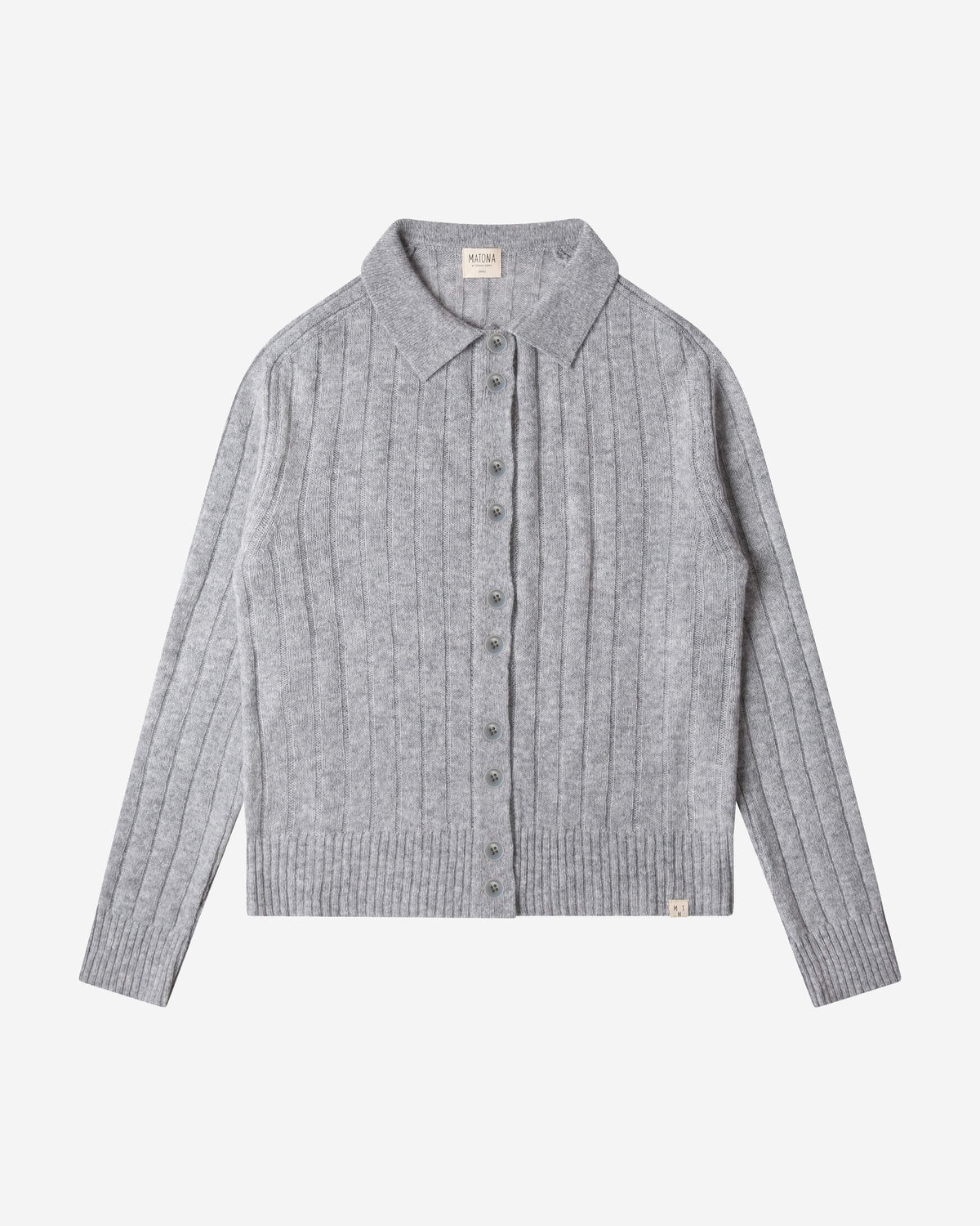 Collared Cardigan grey melange