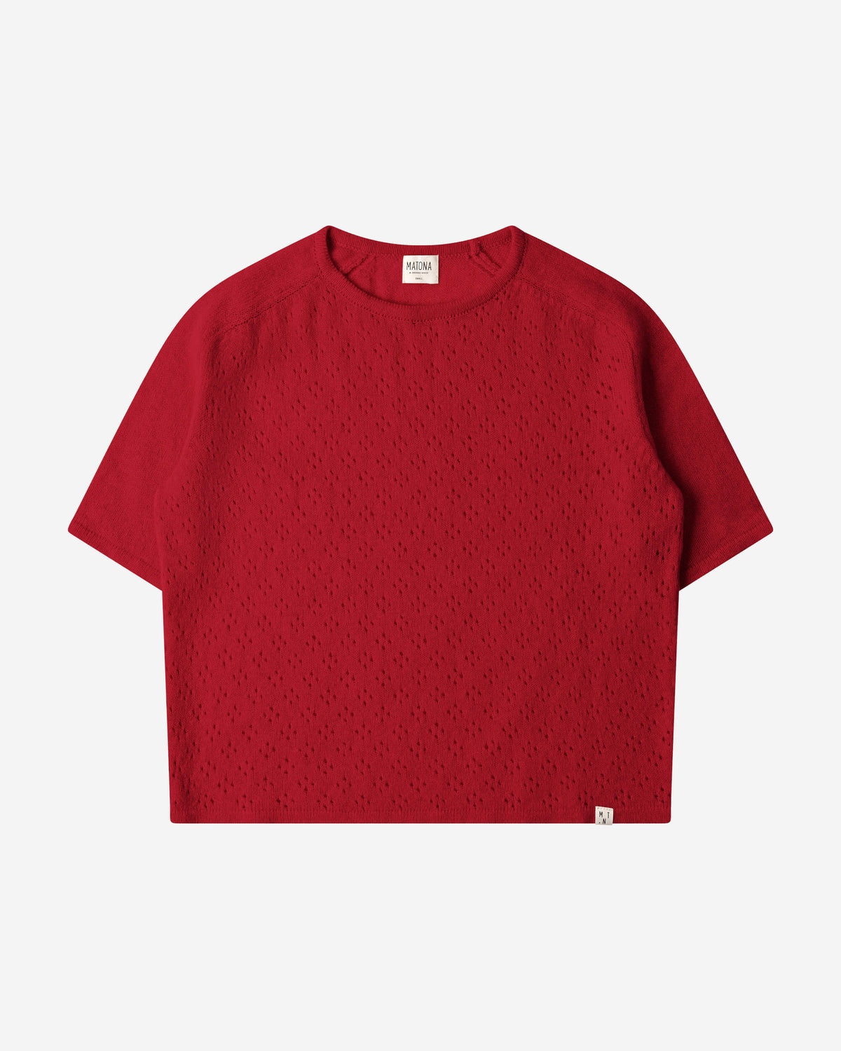 Pointelle T-Shirt bright red