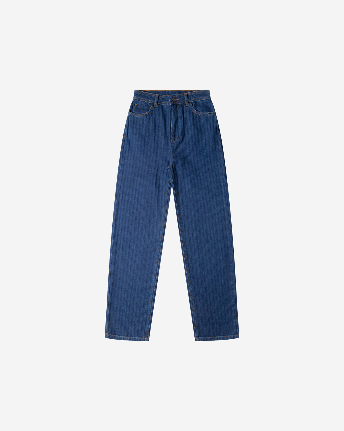 Straight Leg Denim Pants herringbone