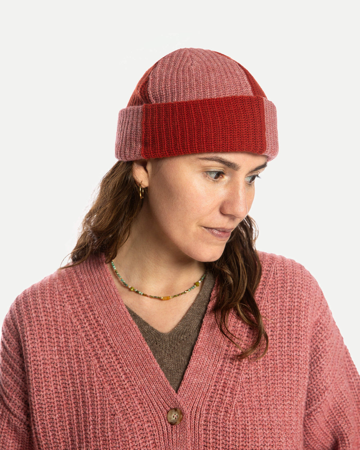 Fisherman Beanie rose - cranberry