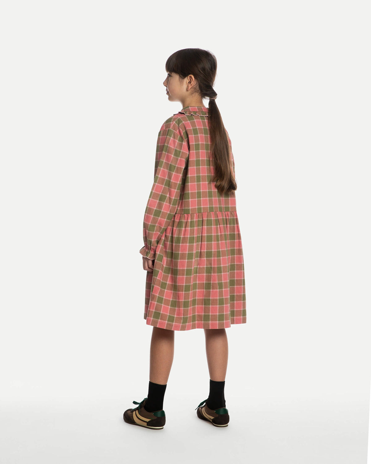 Flannel Collar Dress coast check