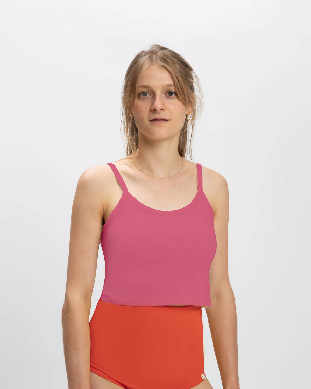 Basic Crop Top hibiscus