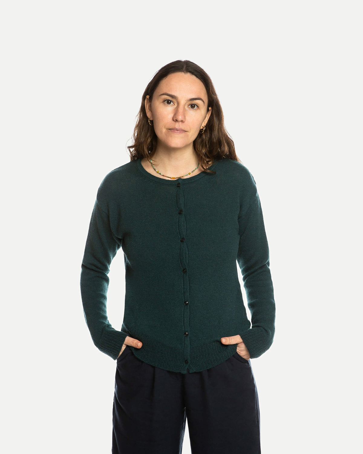 Cashmere Cardigan dark forest