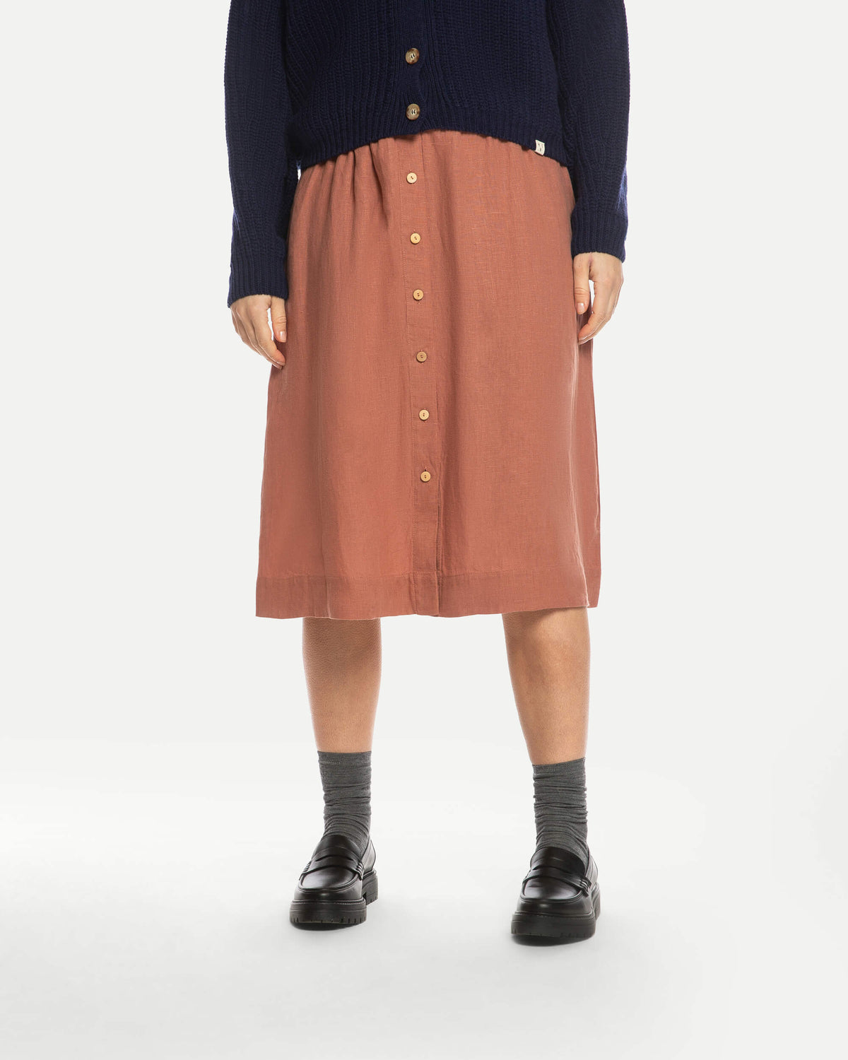 Midi Skirt rosy brown