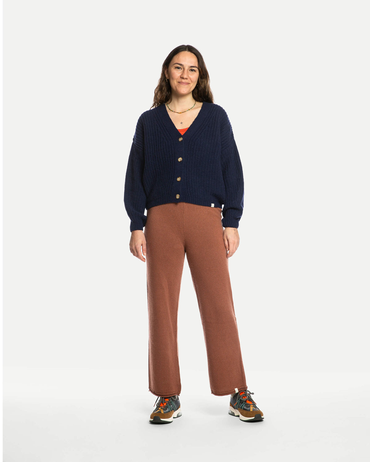 Organic Knit Cardigan navy