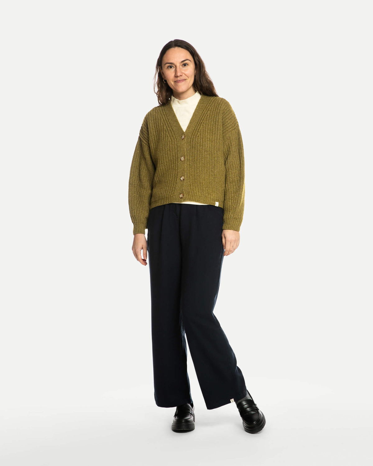 Organic Knit Cardigan pear