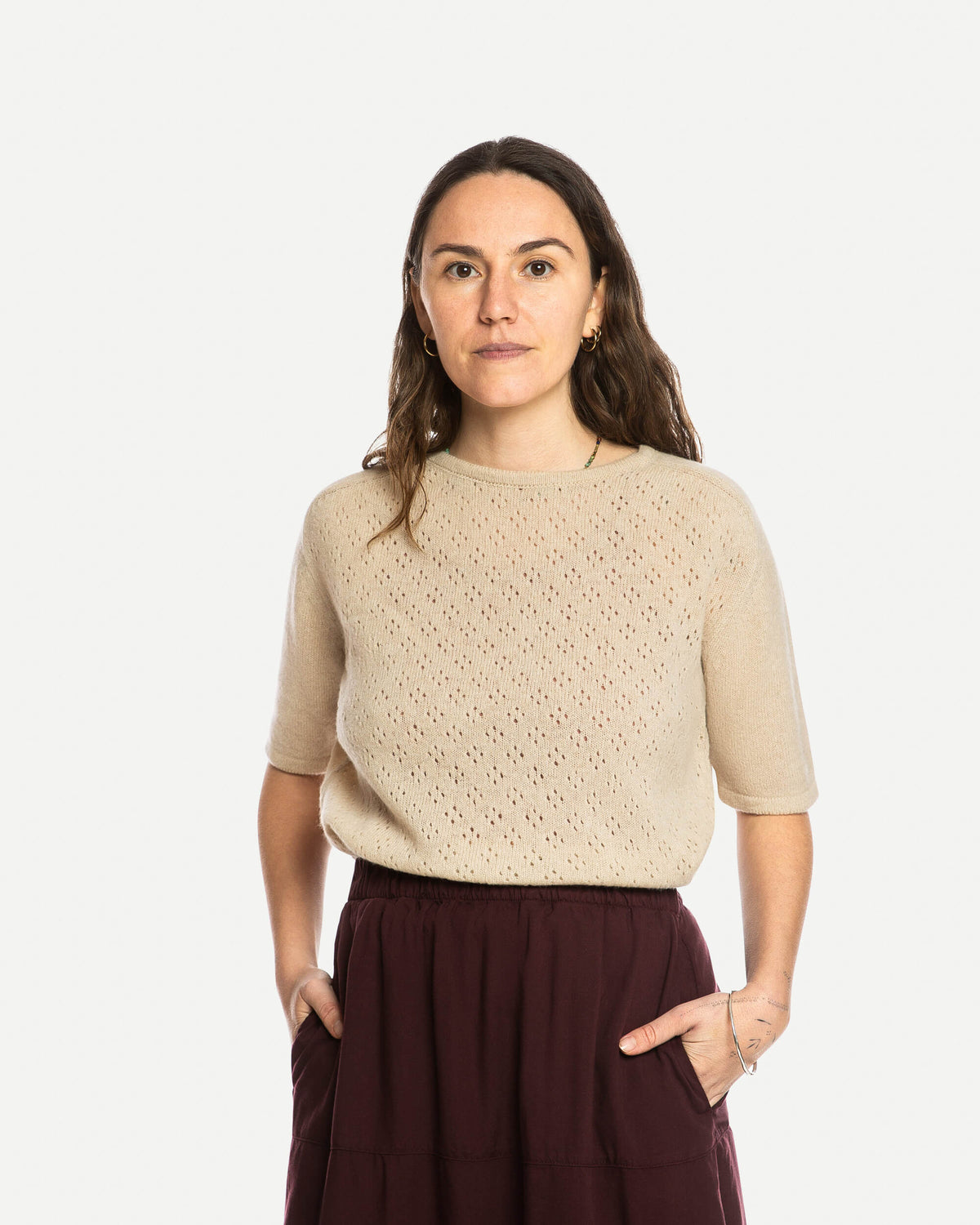 Pointelle T-Shirt oat
