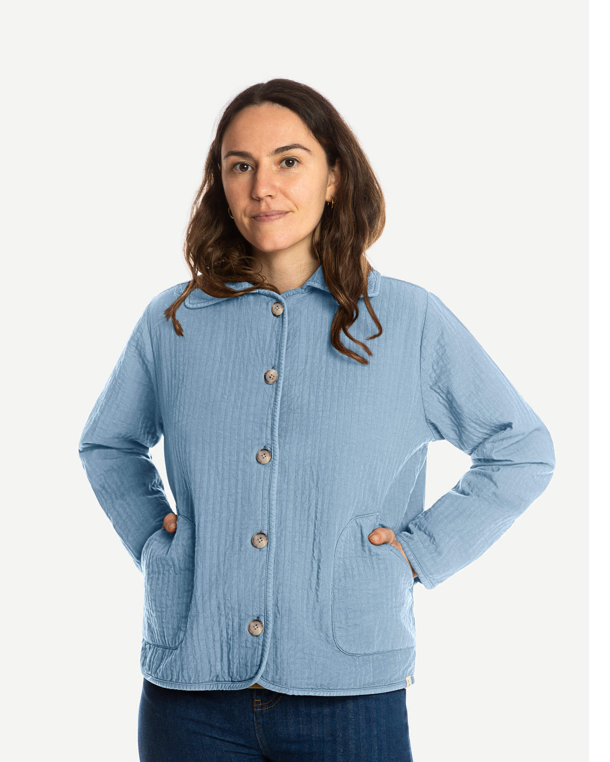 Quilted Jacket wind blue