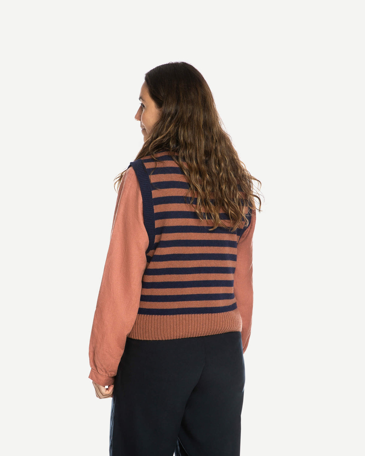 V-Neck Tank navy striped