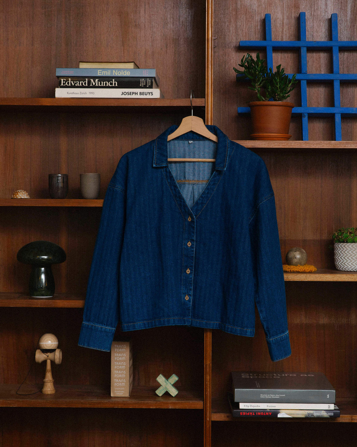 Denim Blouse herringbone