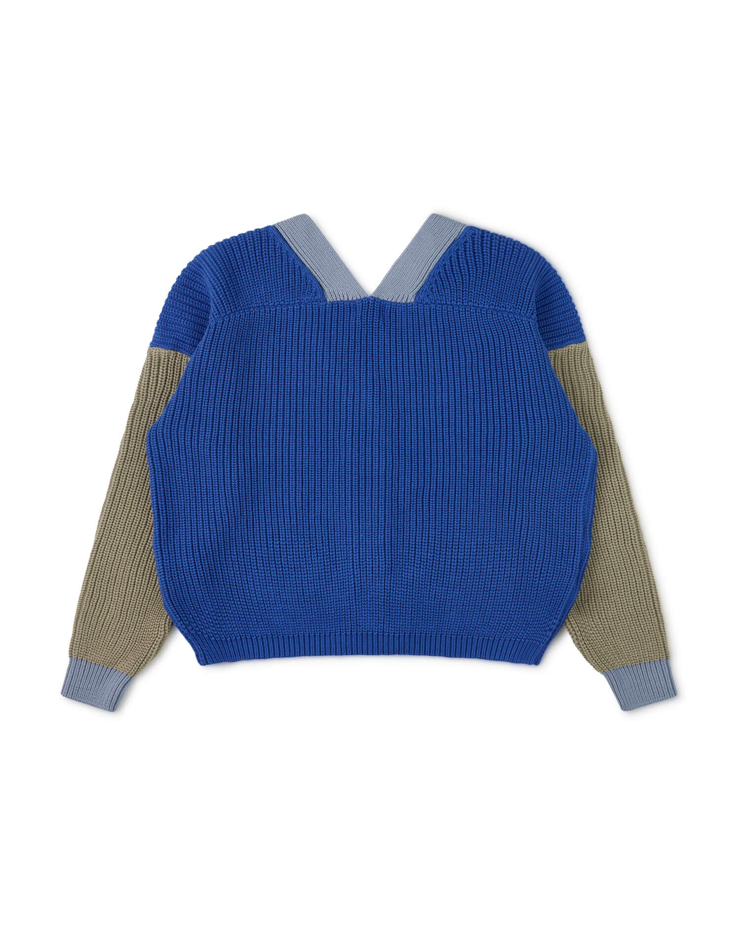 Color Block Cardigan cobalt