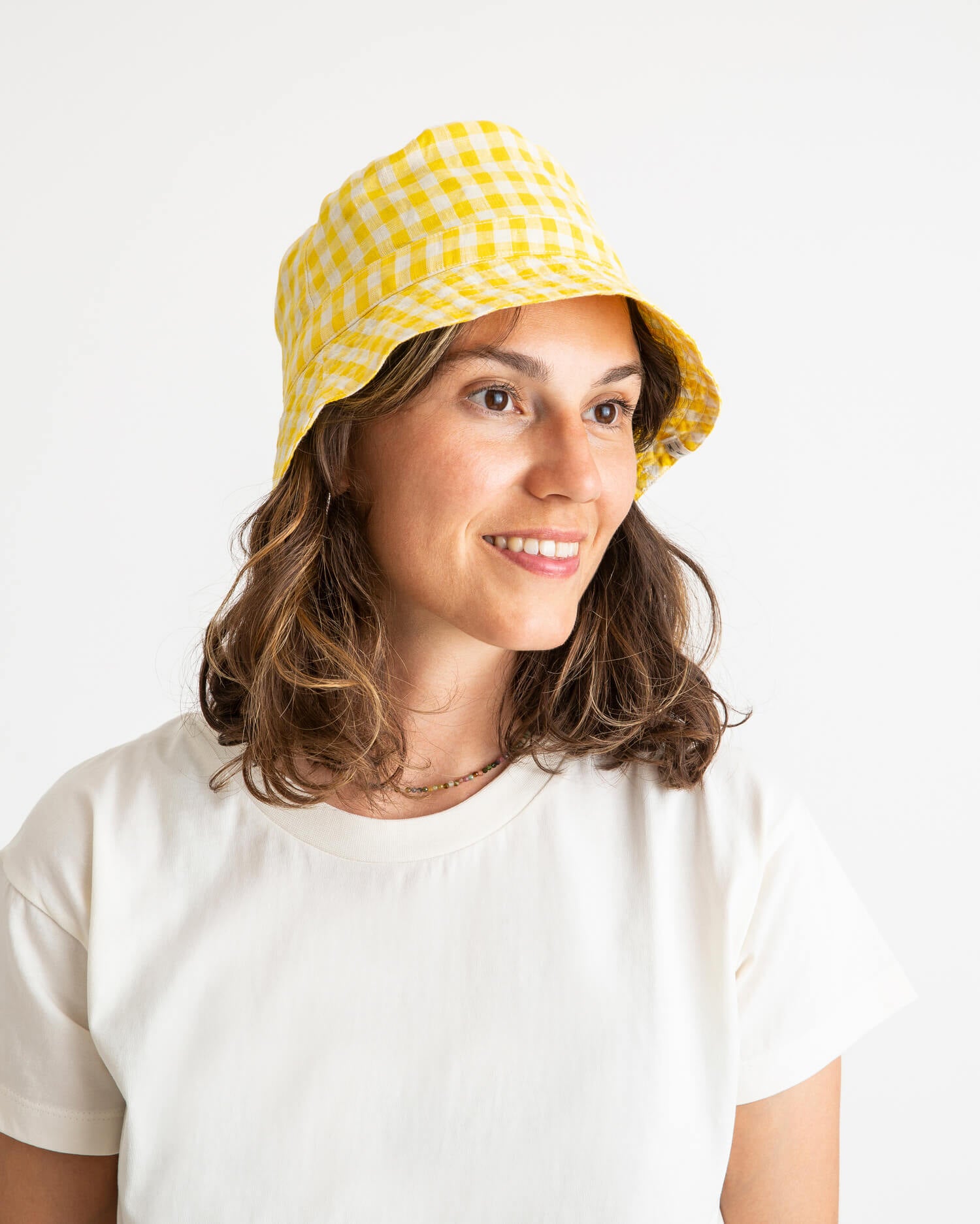 Sun Hat yellow gingham