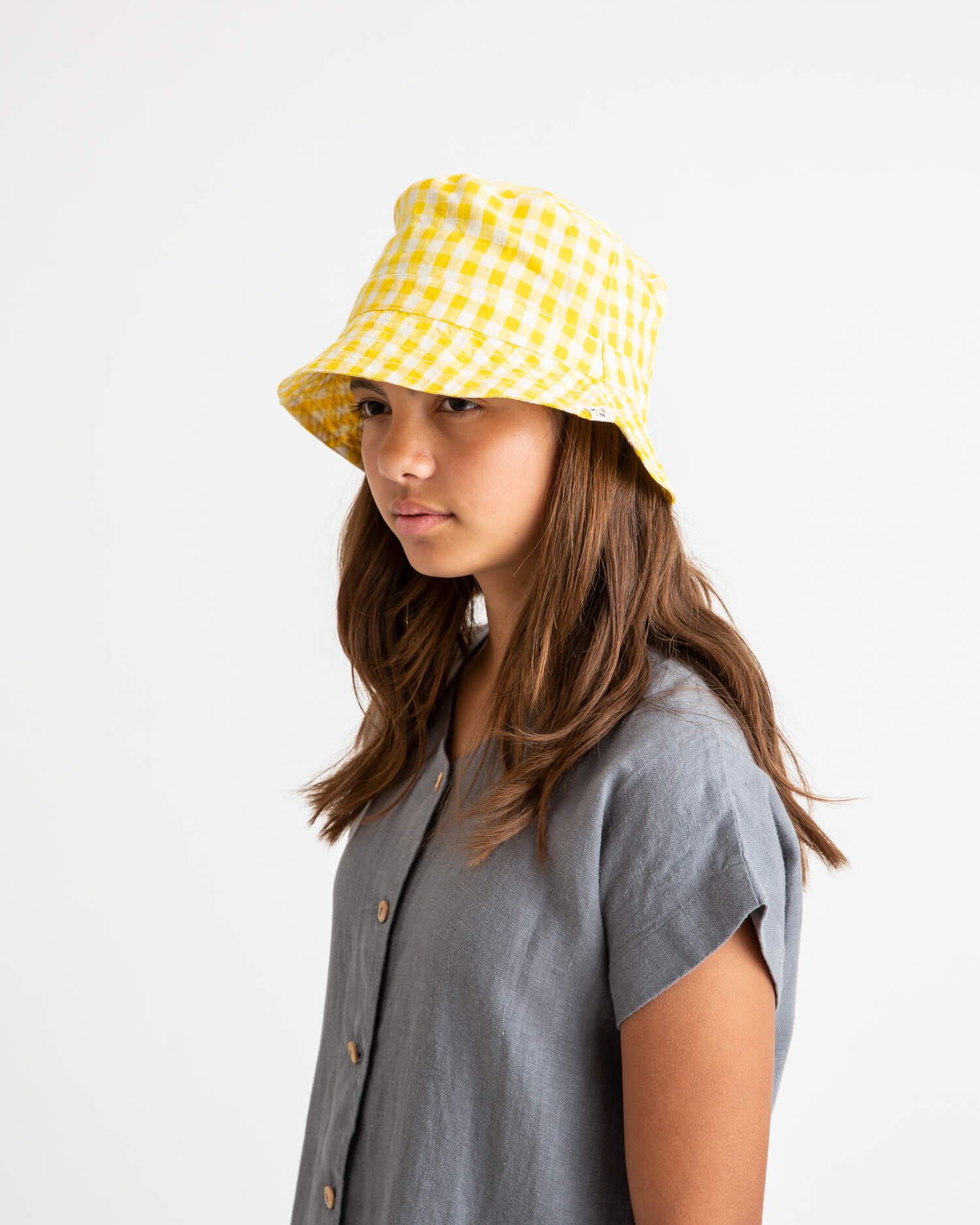 Sun Hat yellow gingham