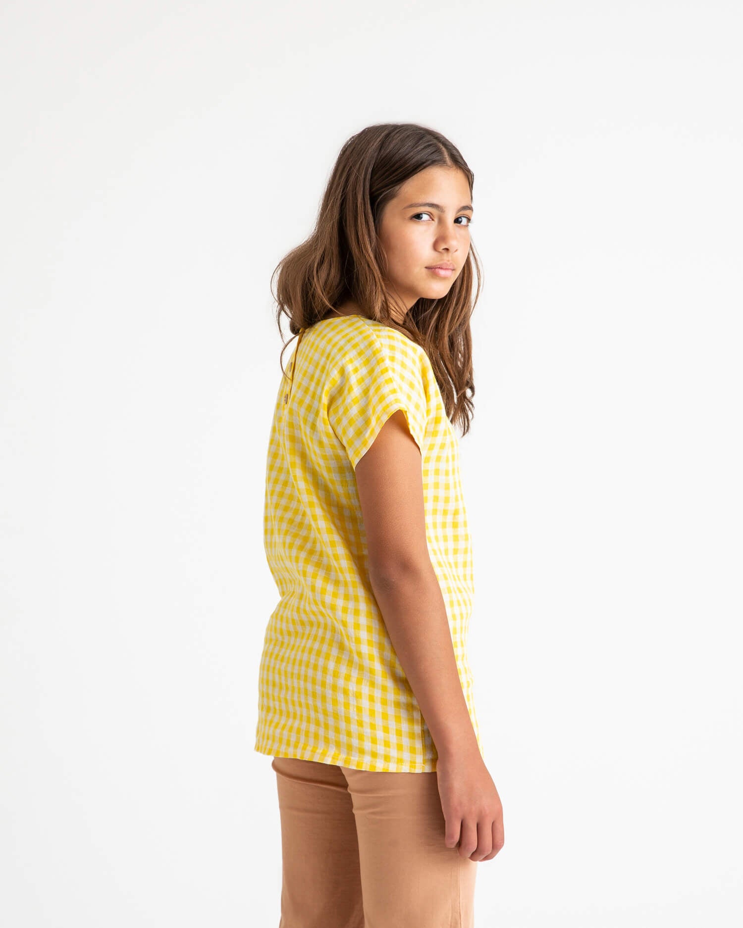 Easy T-Shirt yellow gingham