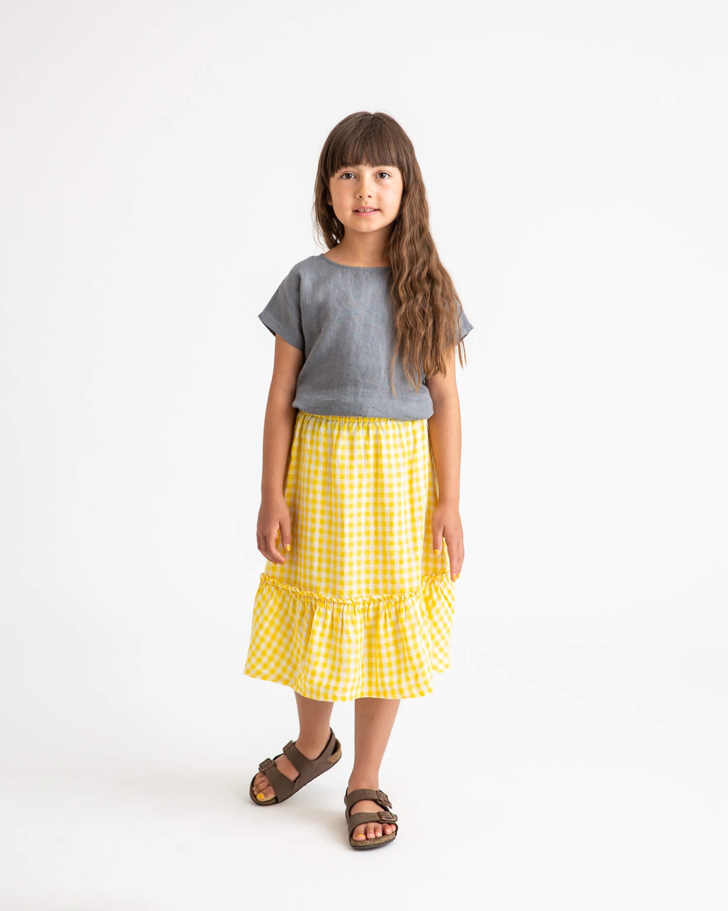 Ruffled Skirt yellow gingham