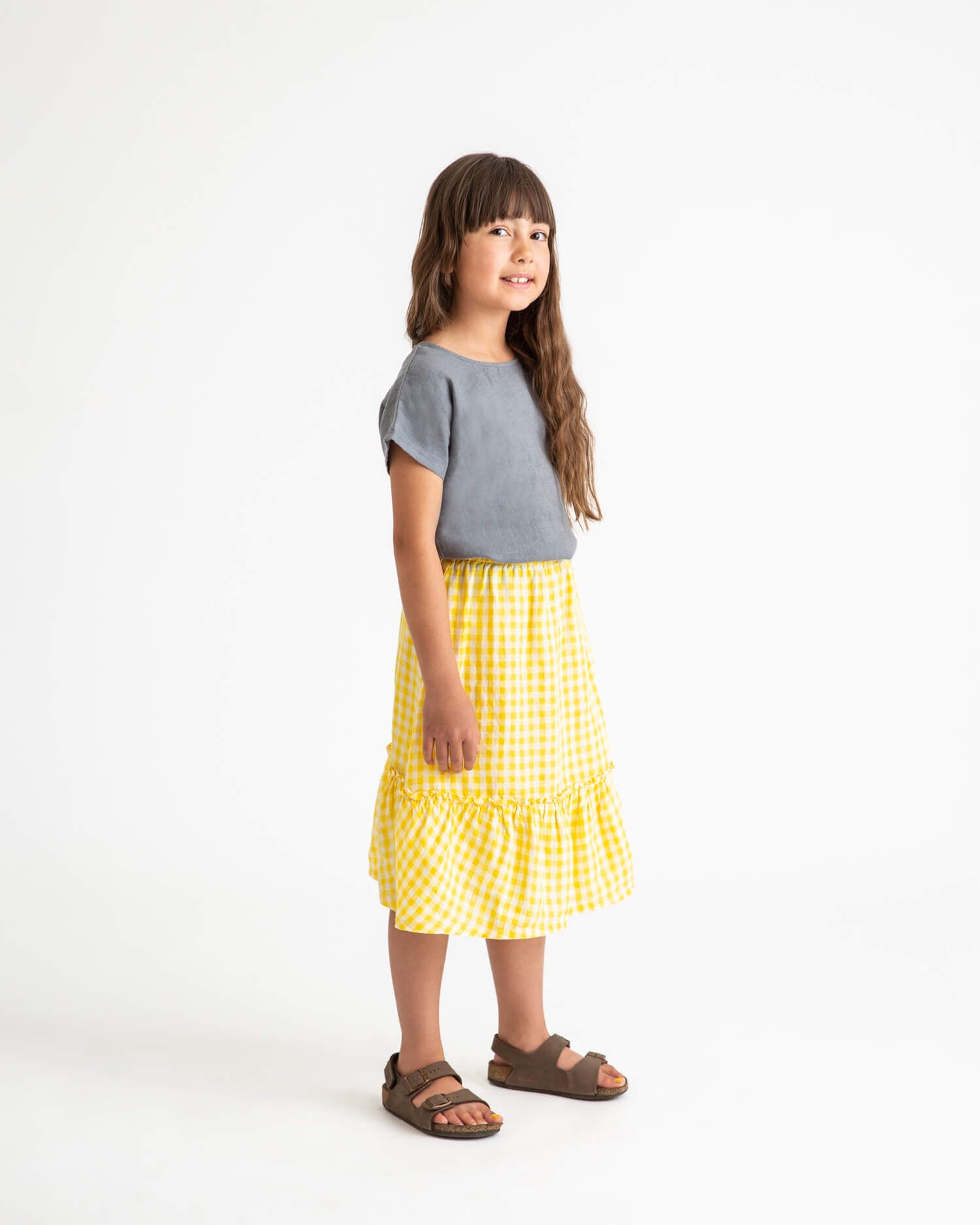 Ruffled Skirt yellow gingham
