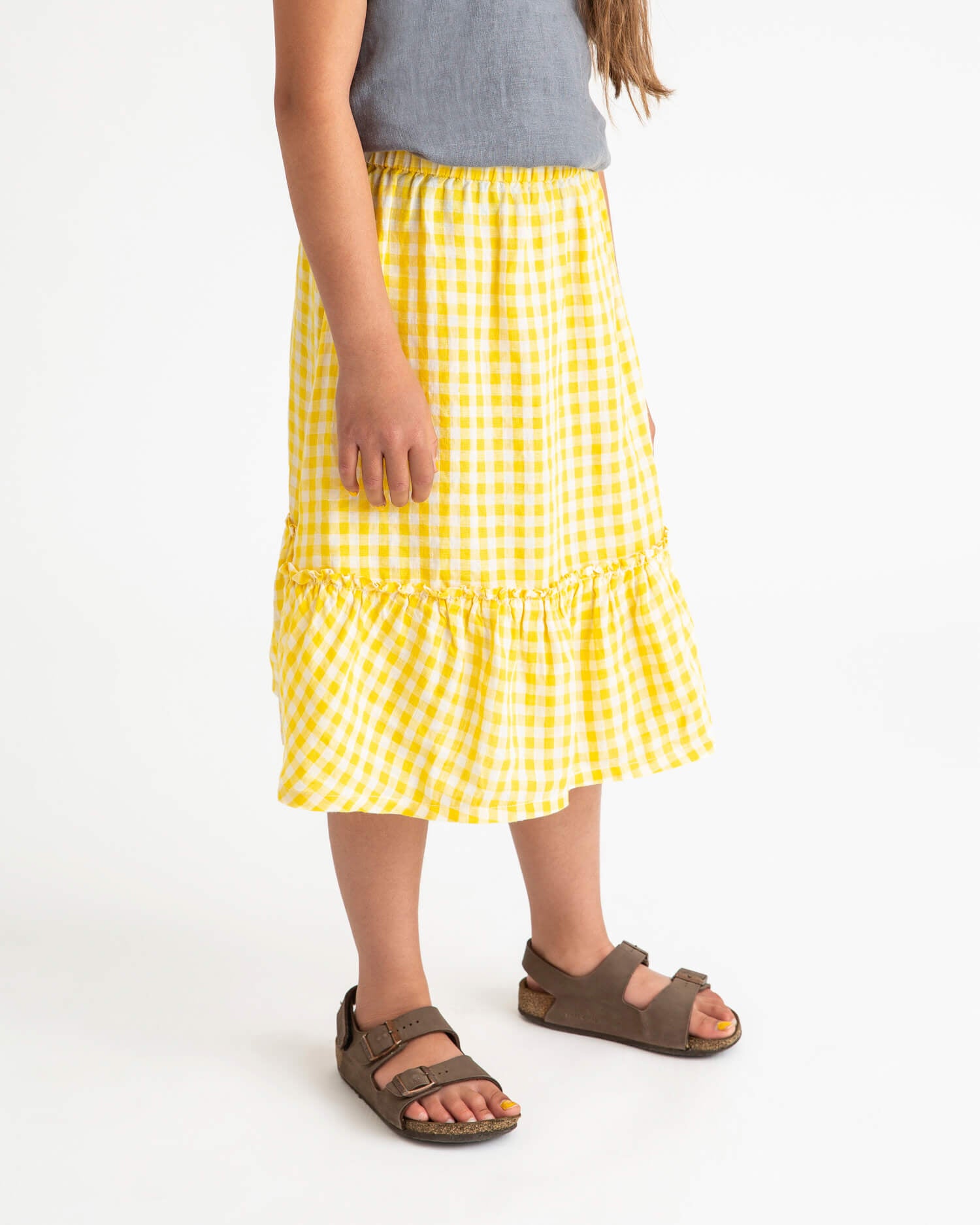 Ruffled Skirt yellow gingham