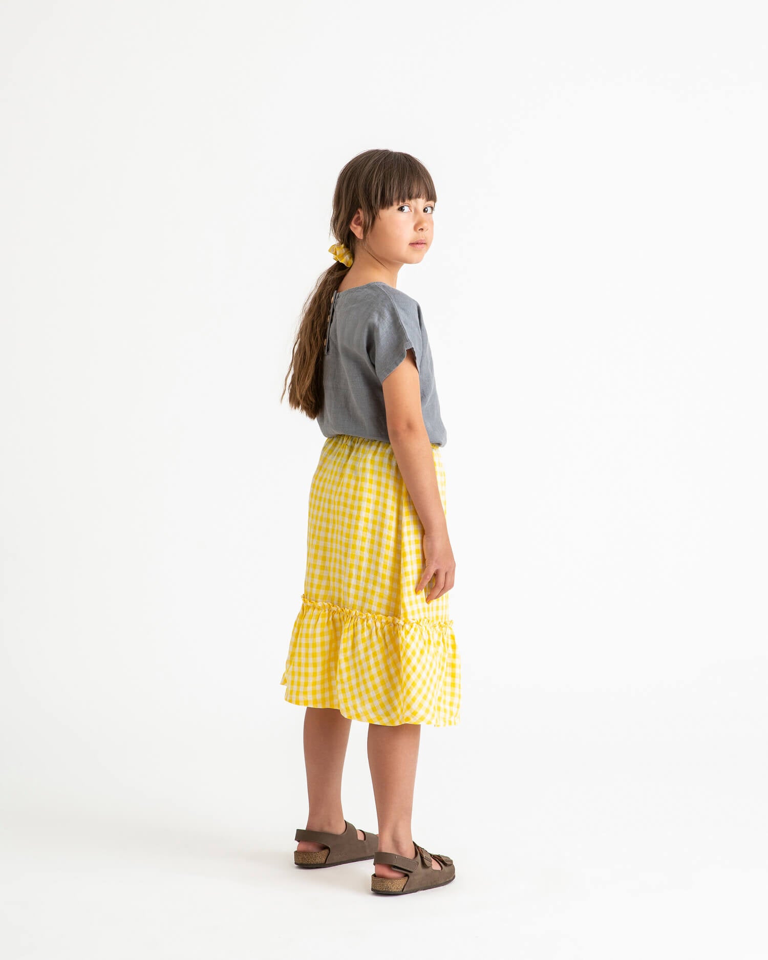 Ruffled Skirt yellow gingham