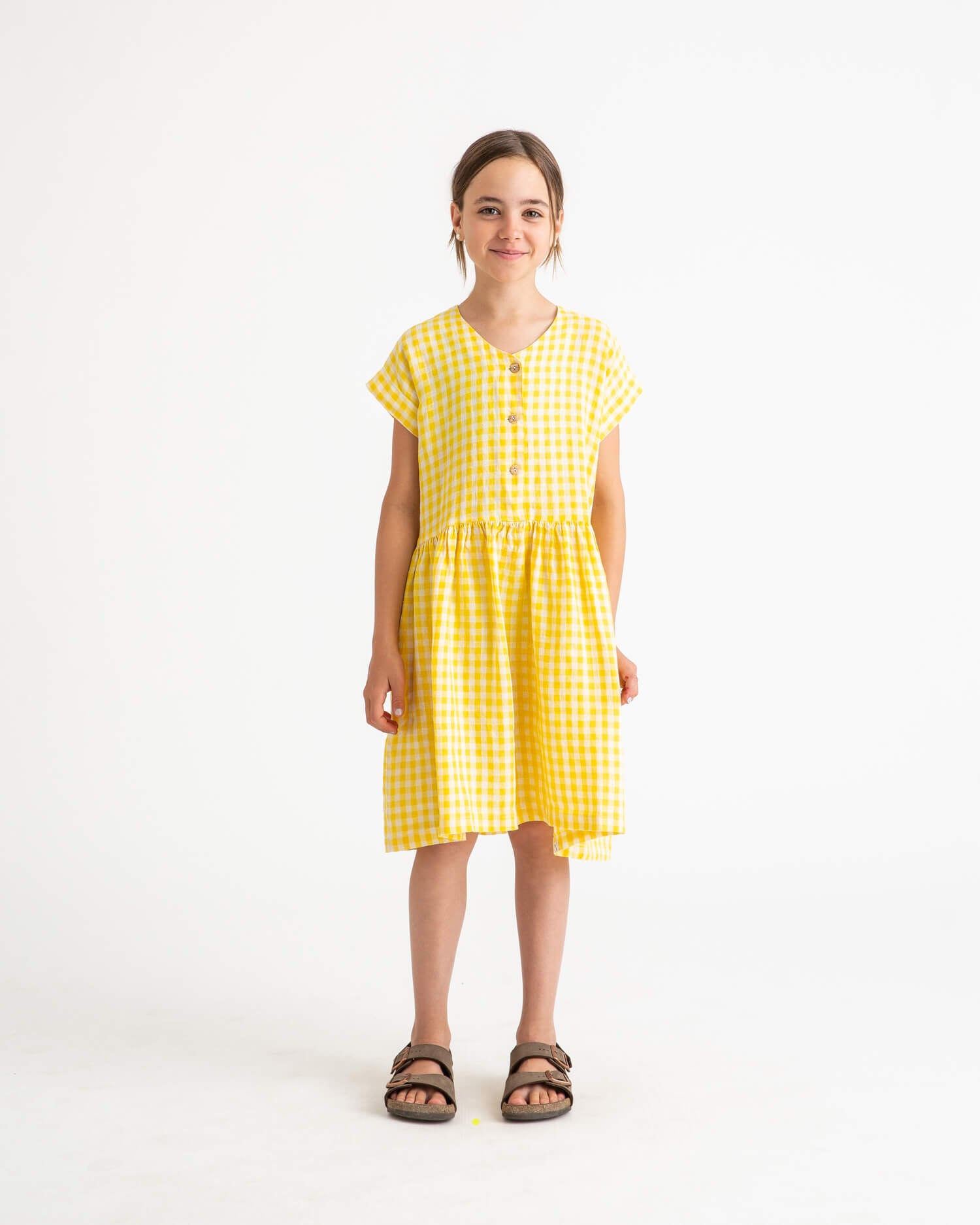 Simple Dress yellow gingham