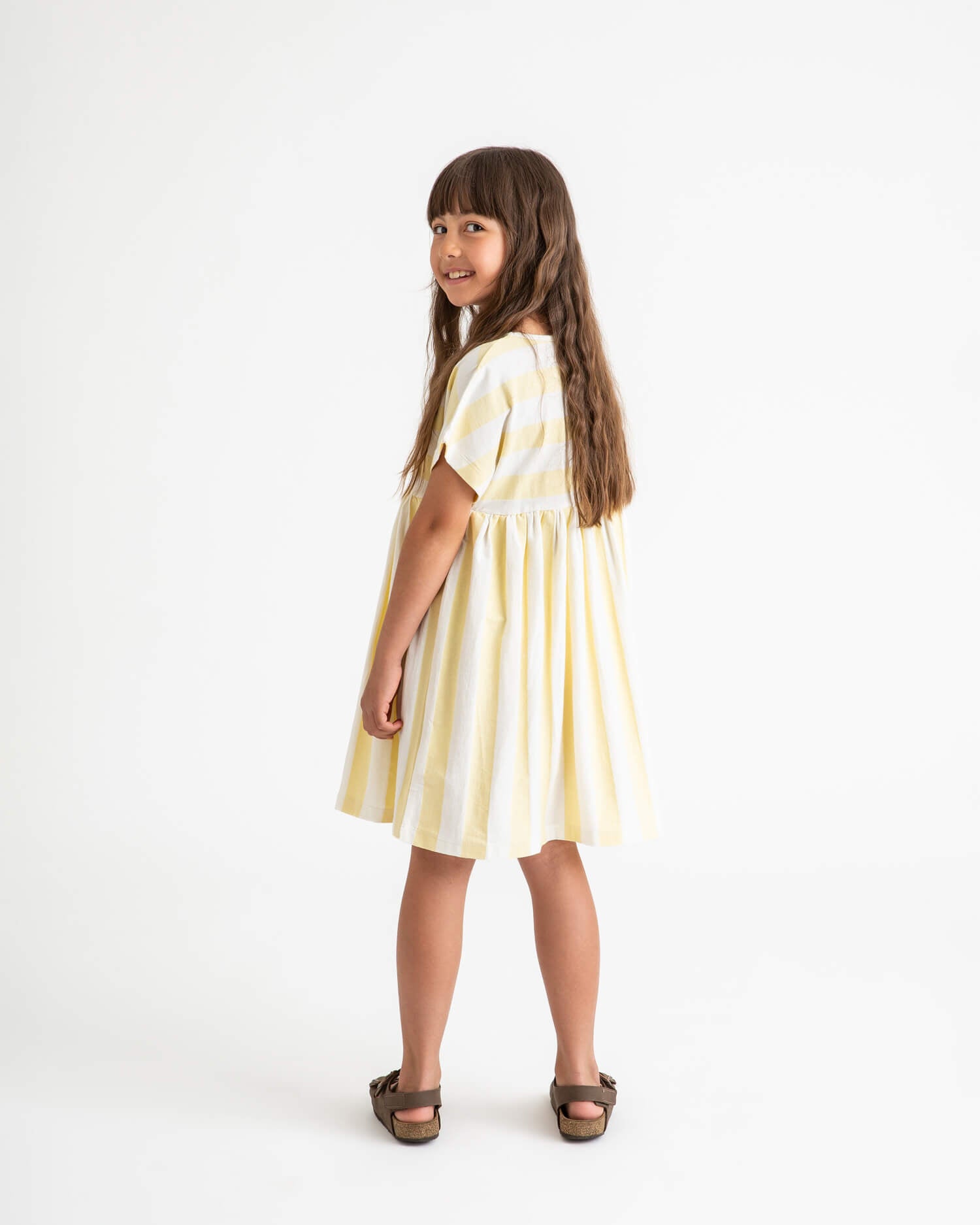 Skater Dress yellow stripes