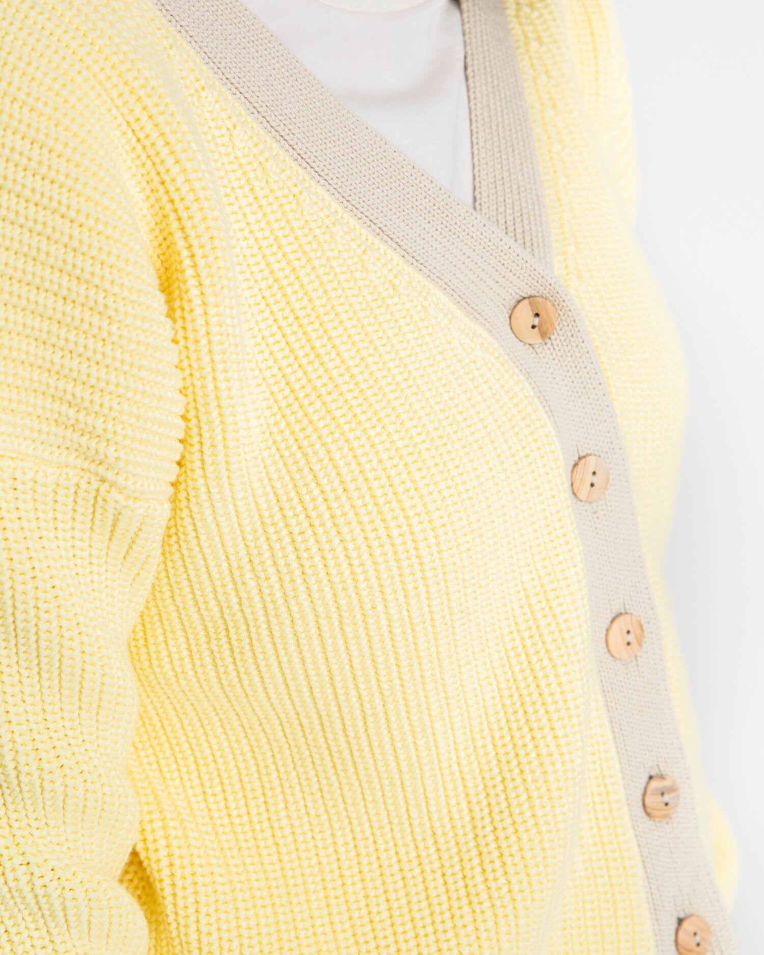 Color Block Cardigan daffodil