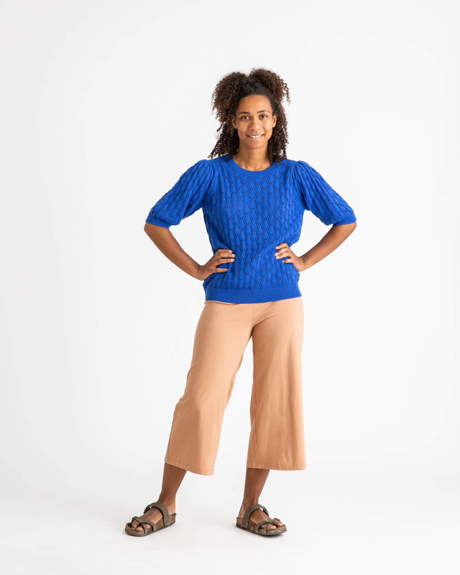 Knit Blouse cobalt