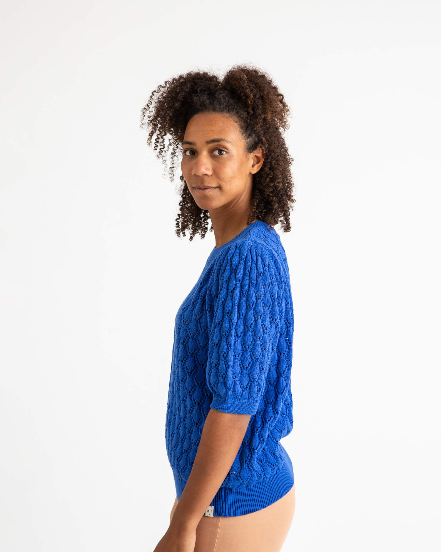 Knit Blouse cobalt