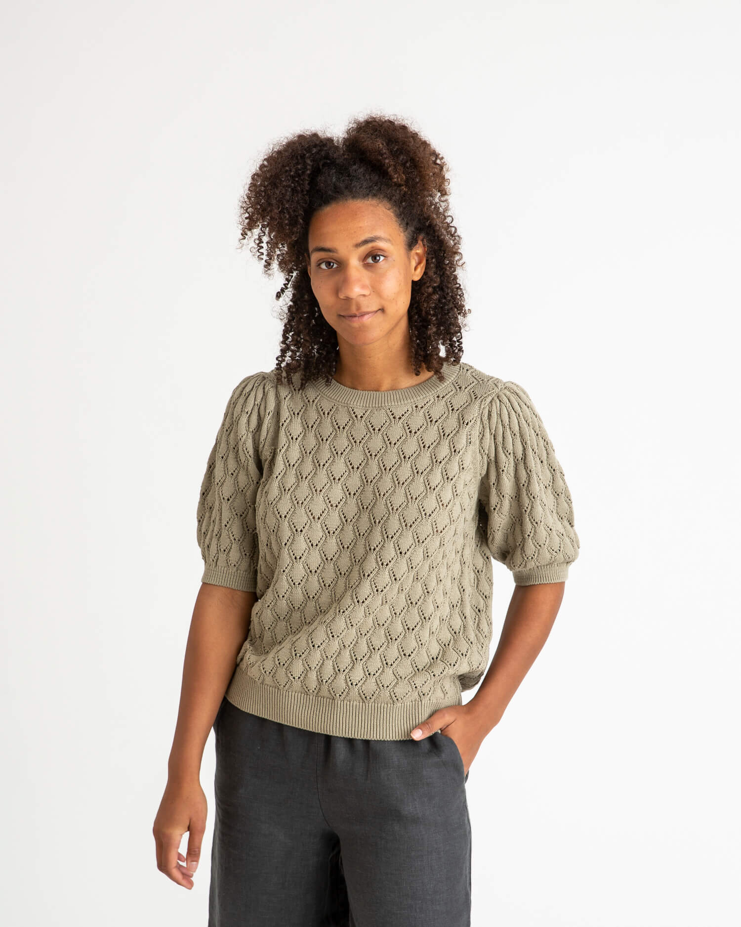 Knit Blouse khaki