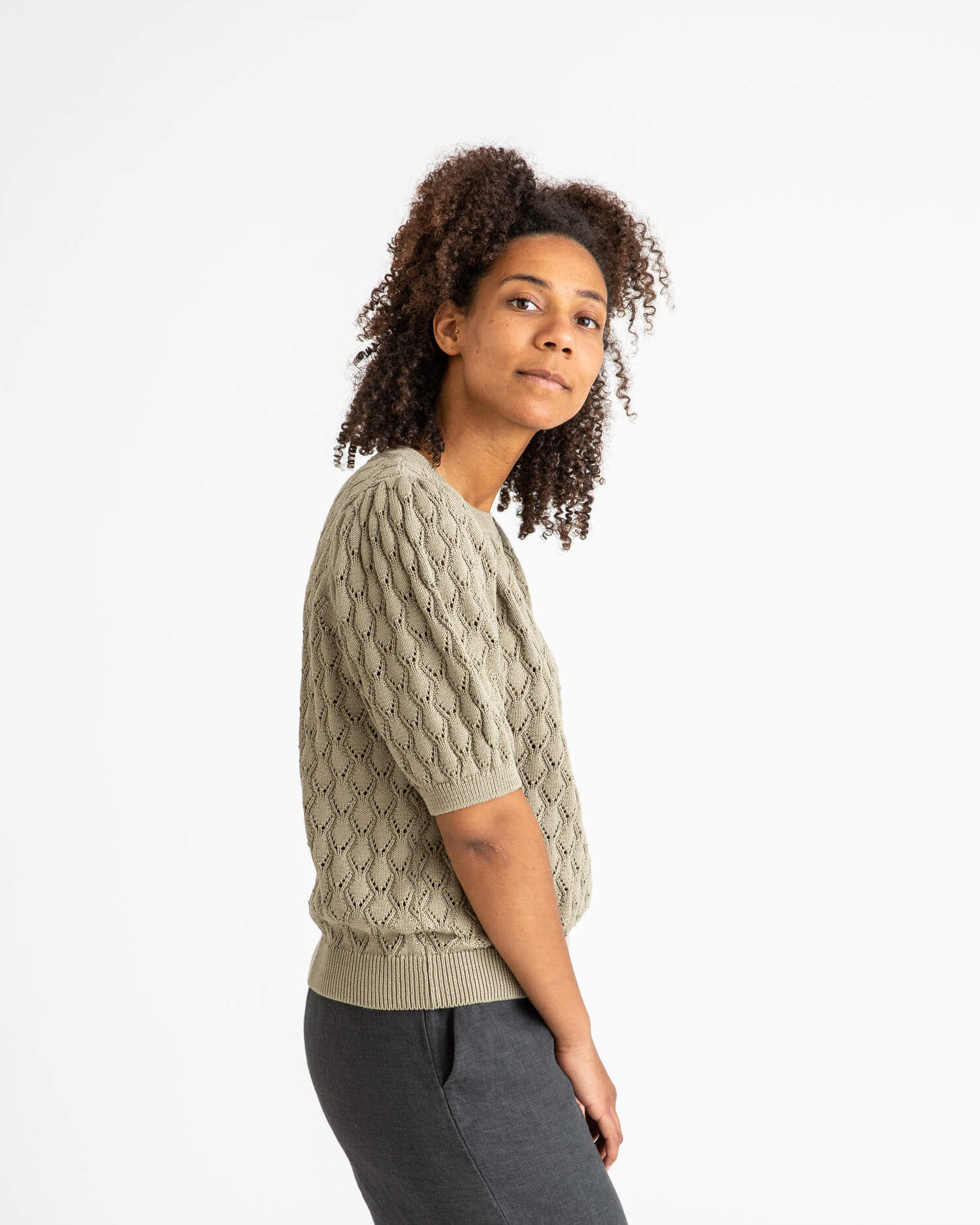 Knit Blouse khaki