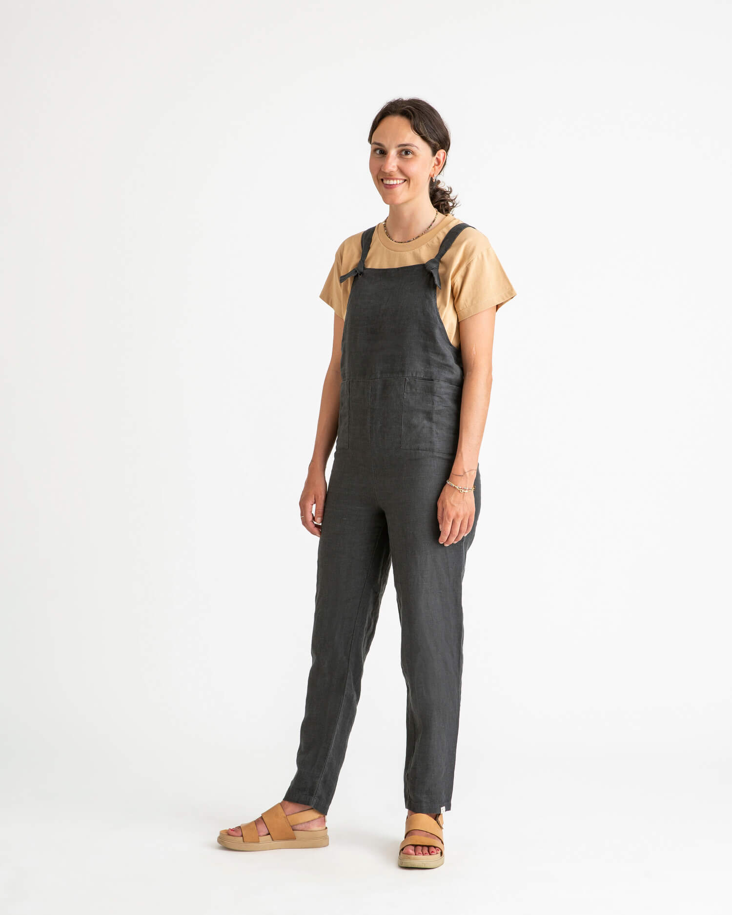 Linen Overall black