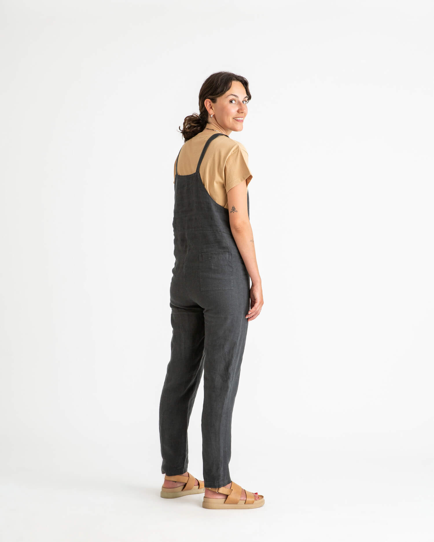 Linen Overall black