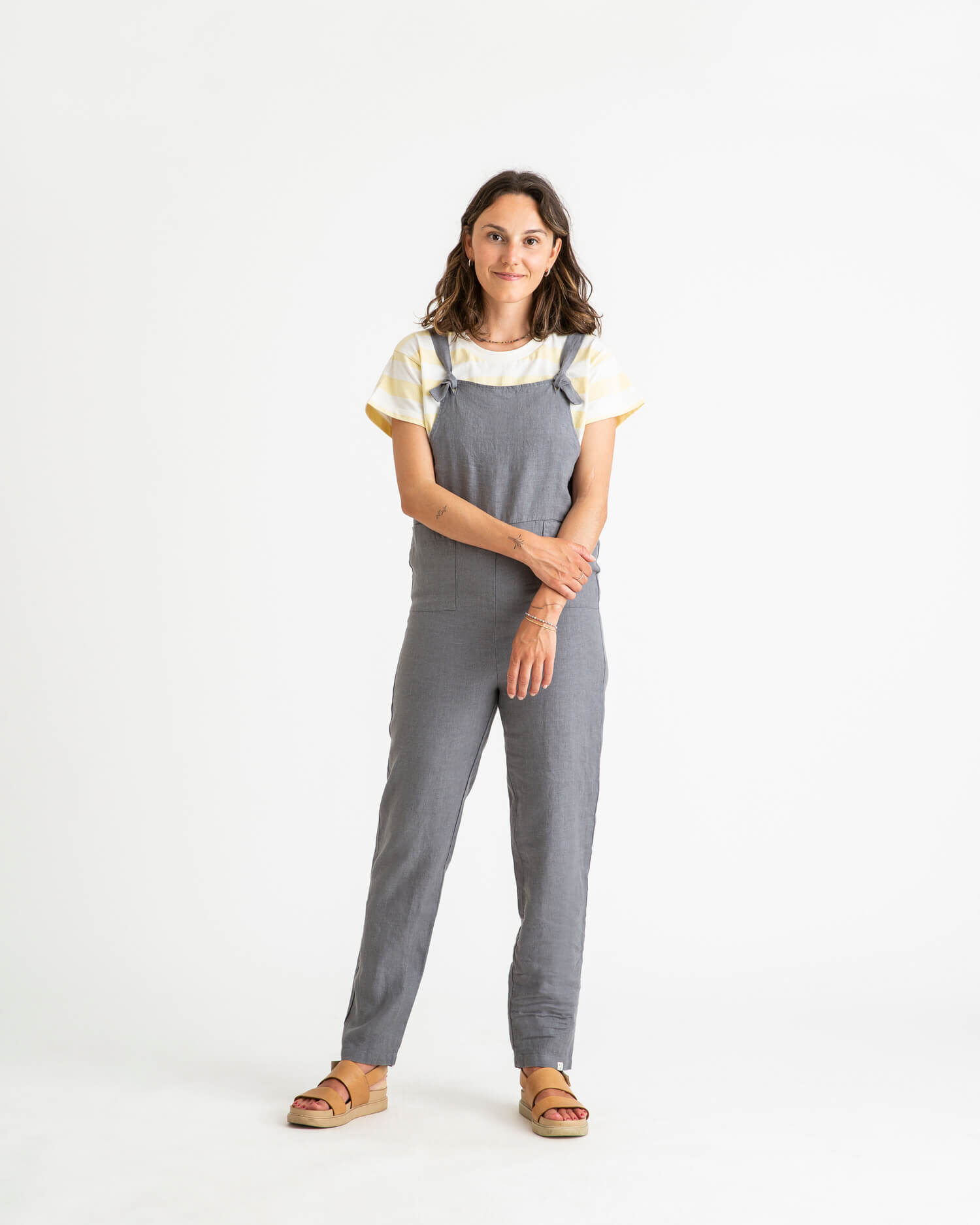 Linen Overall storm blue