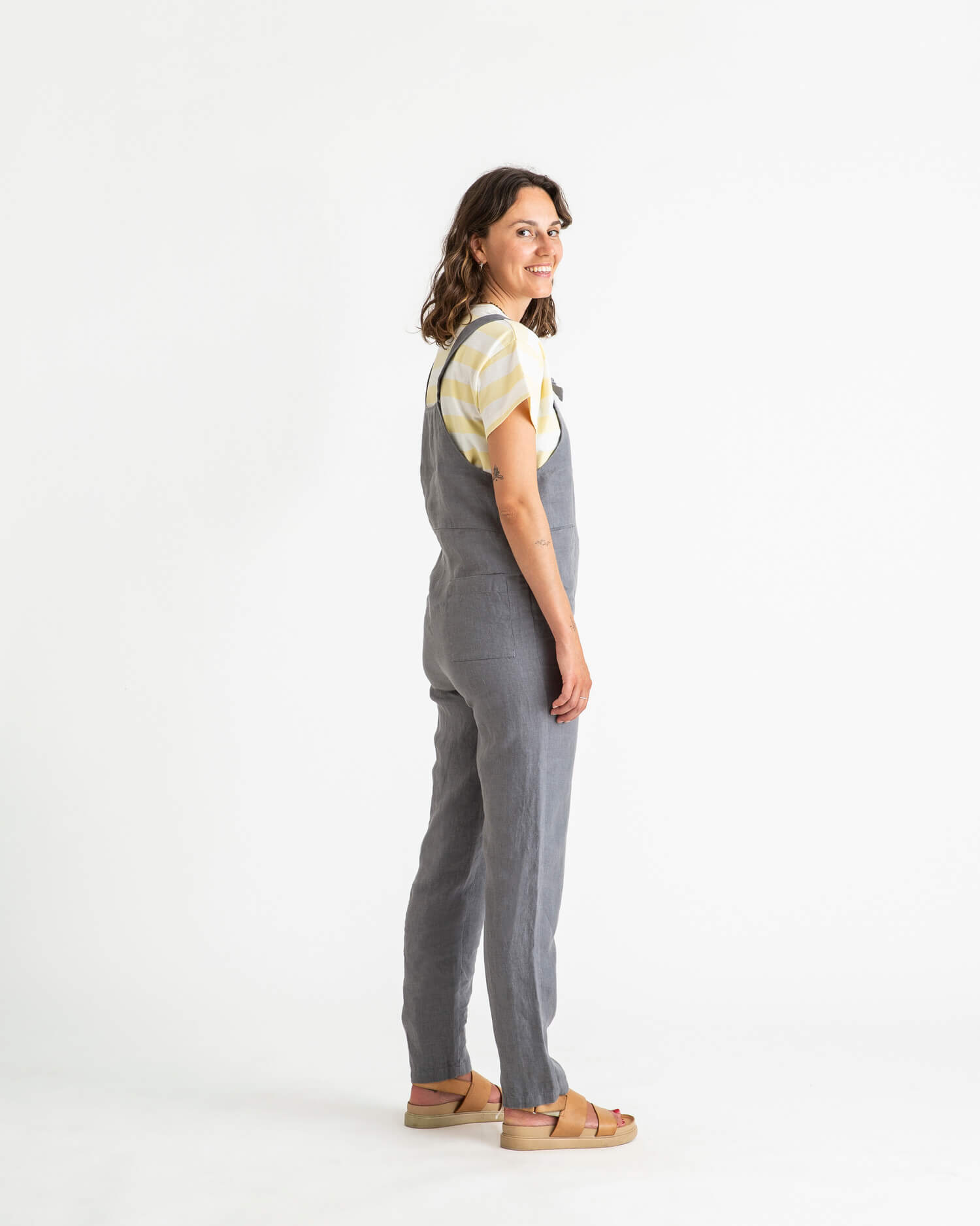 Linen Overall storm blue