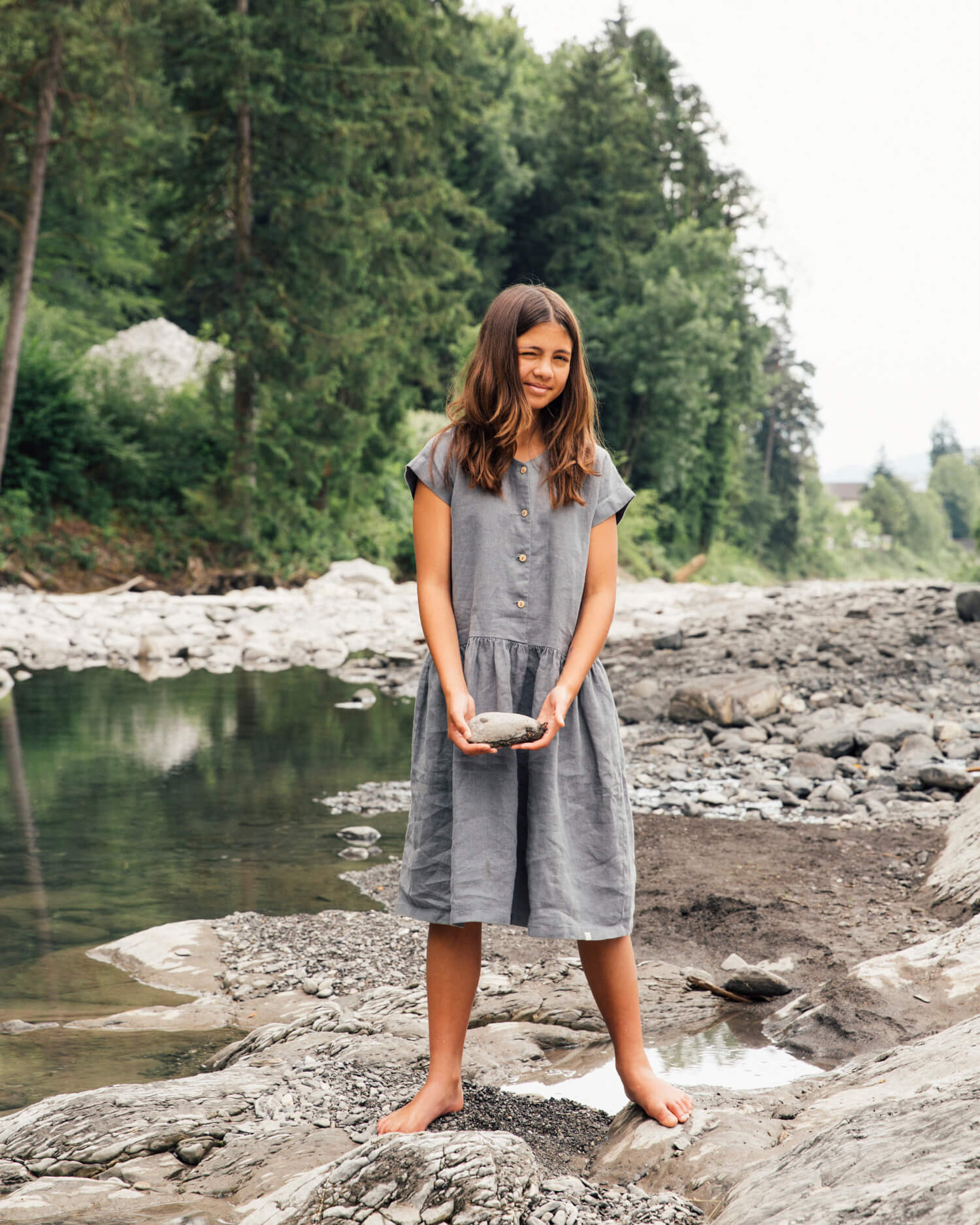 Simple Dress storm blue