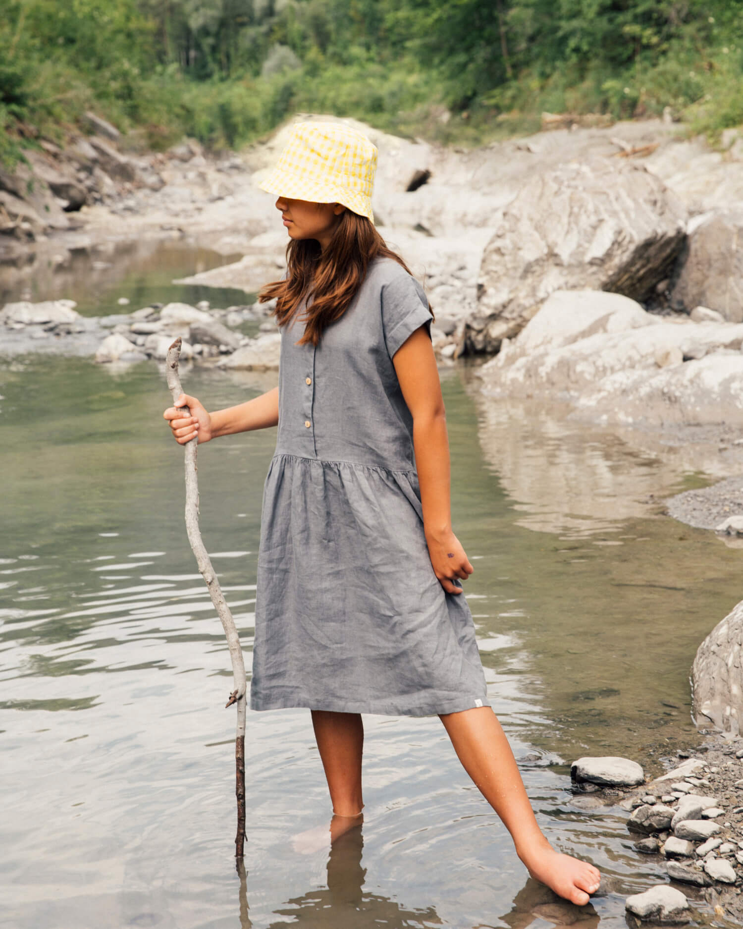 Simple Dress storm blue