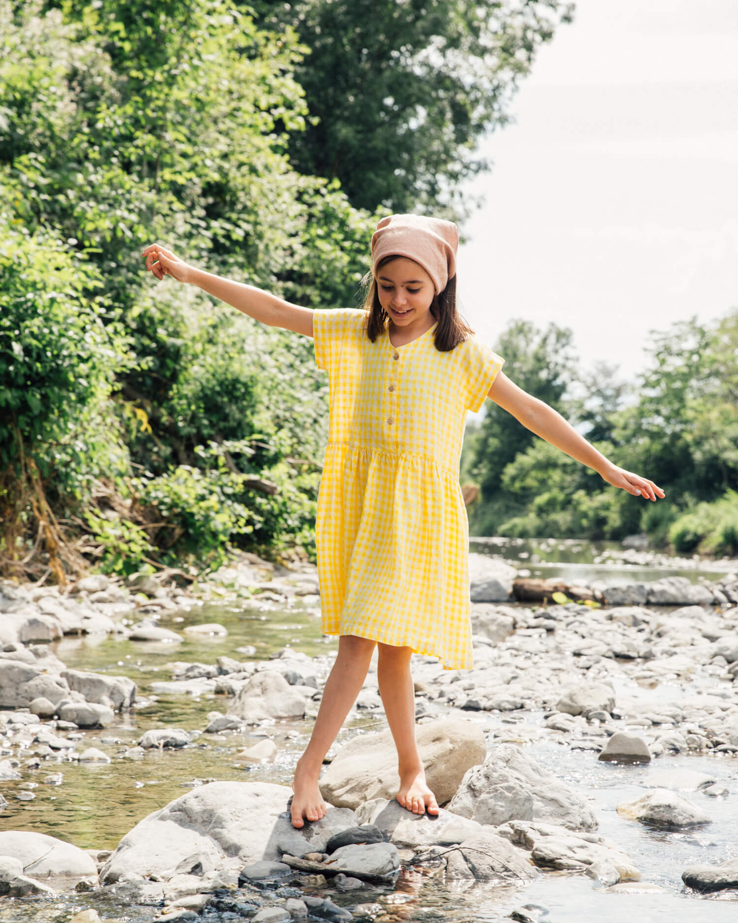Simple Dress yellow gingham
