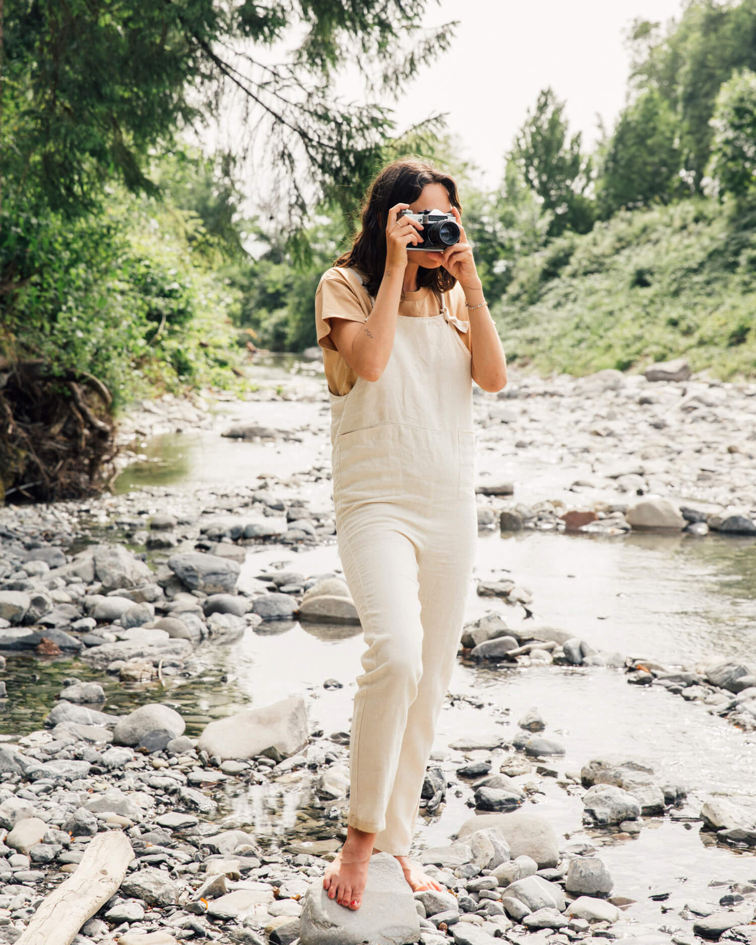 Linen Overall almond