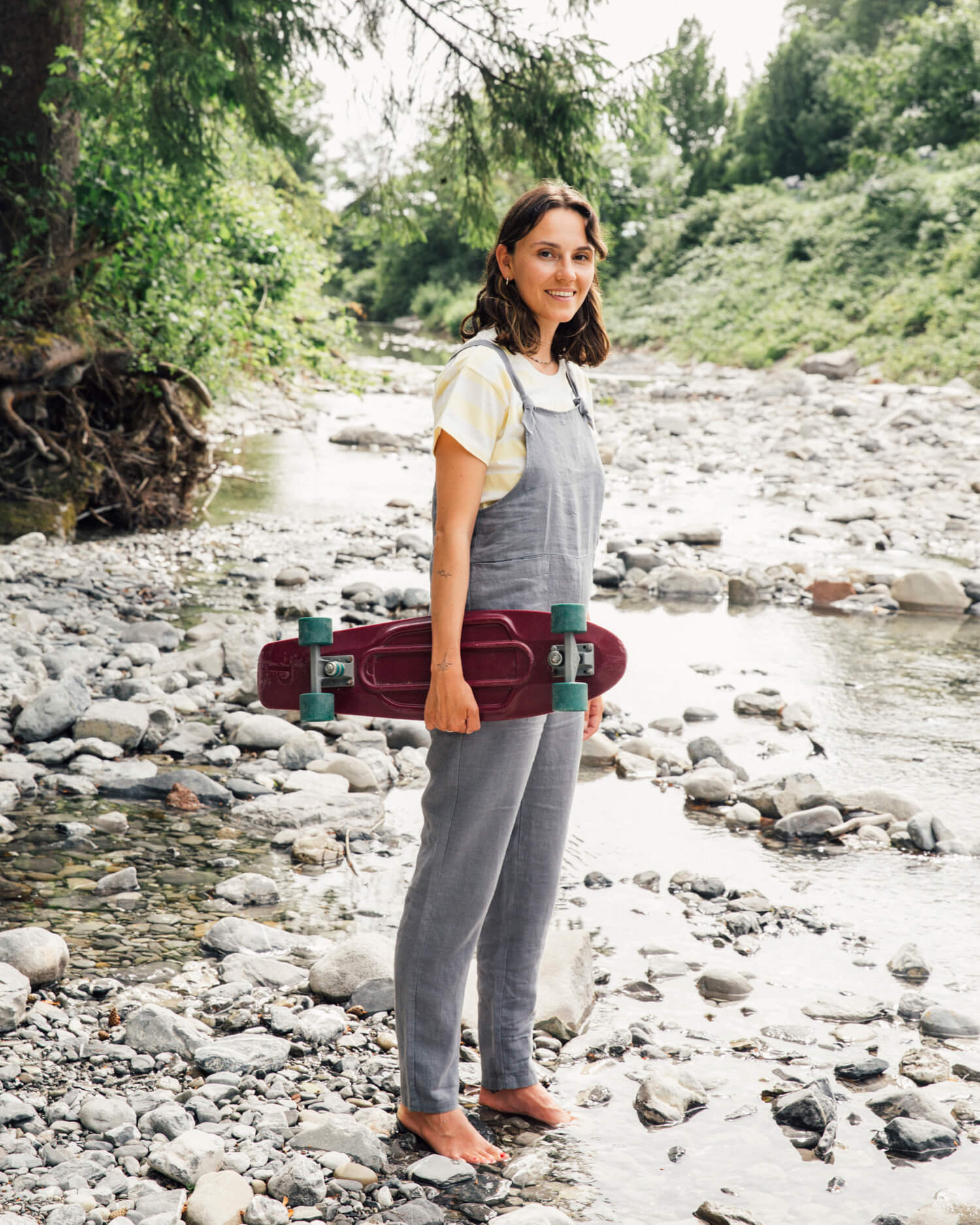 Linen Overall storm blue