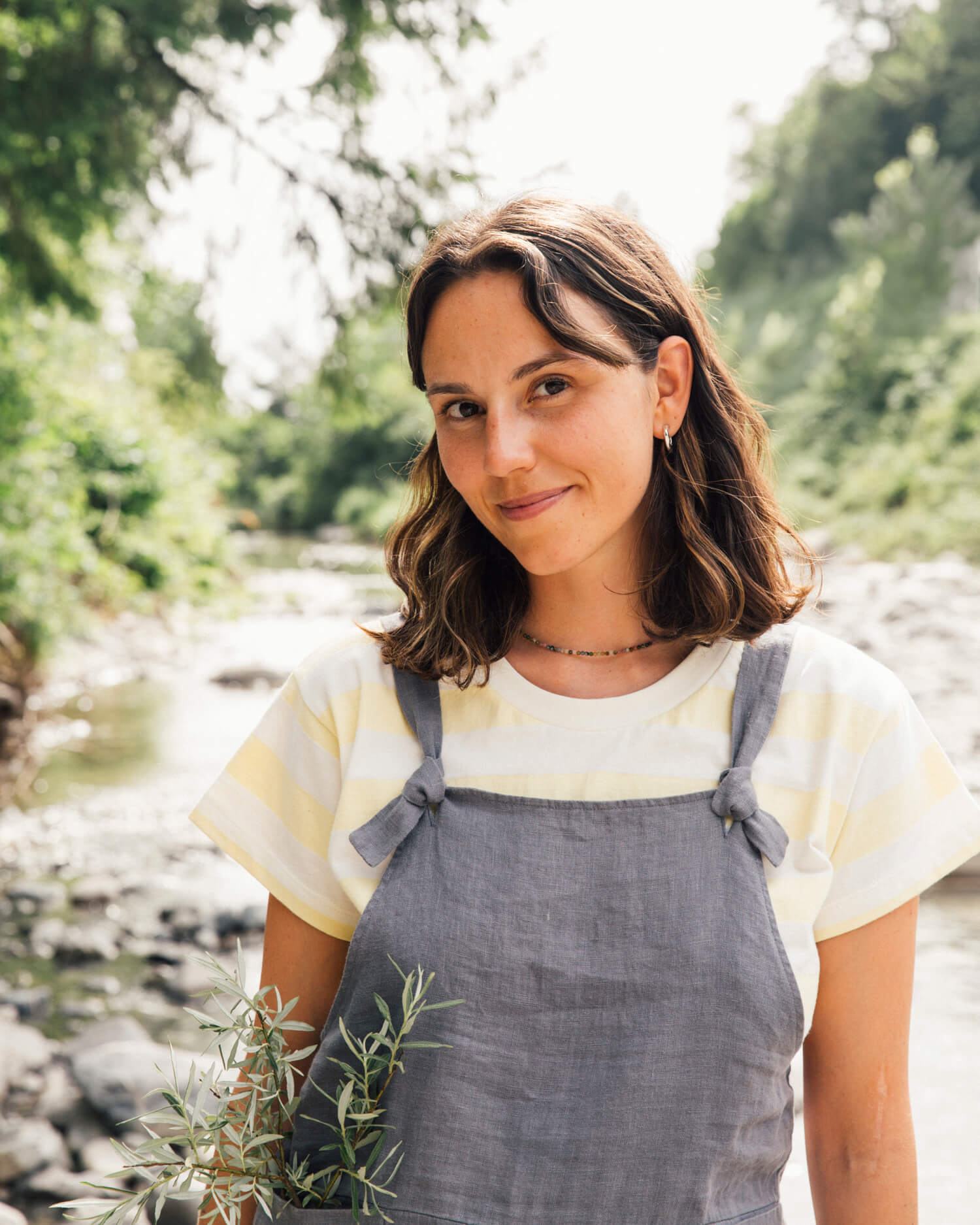 Linen Overall storm blue