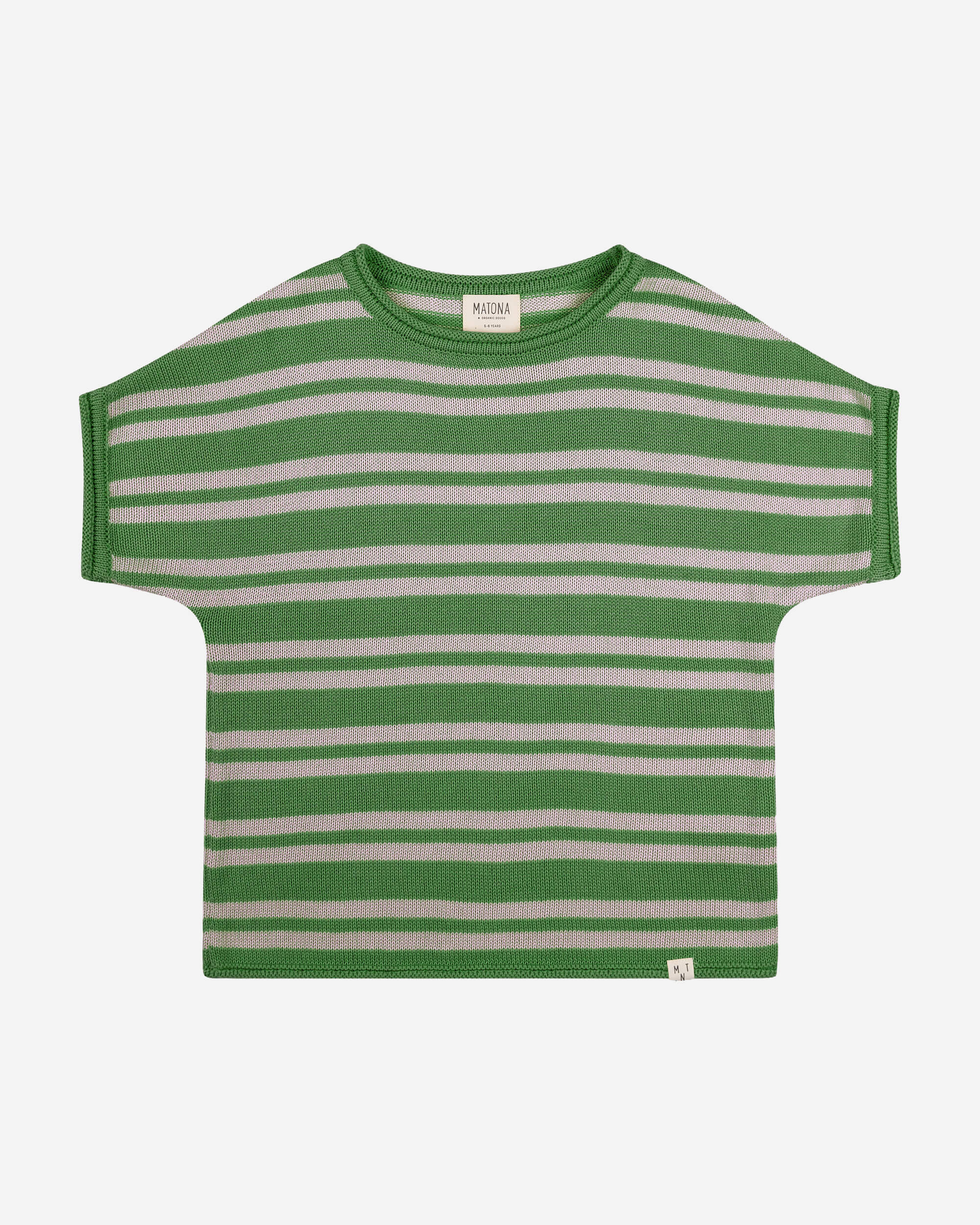 Boxy Knit T-Shirt fir/lavender