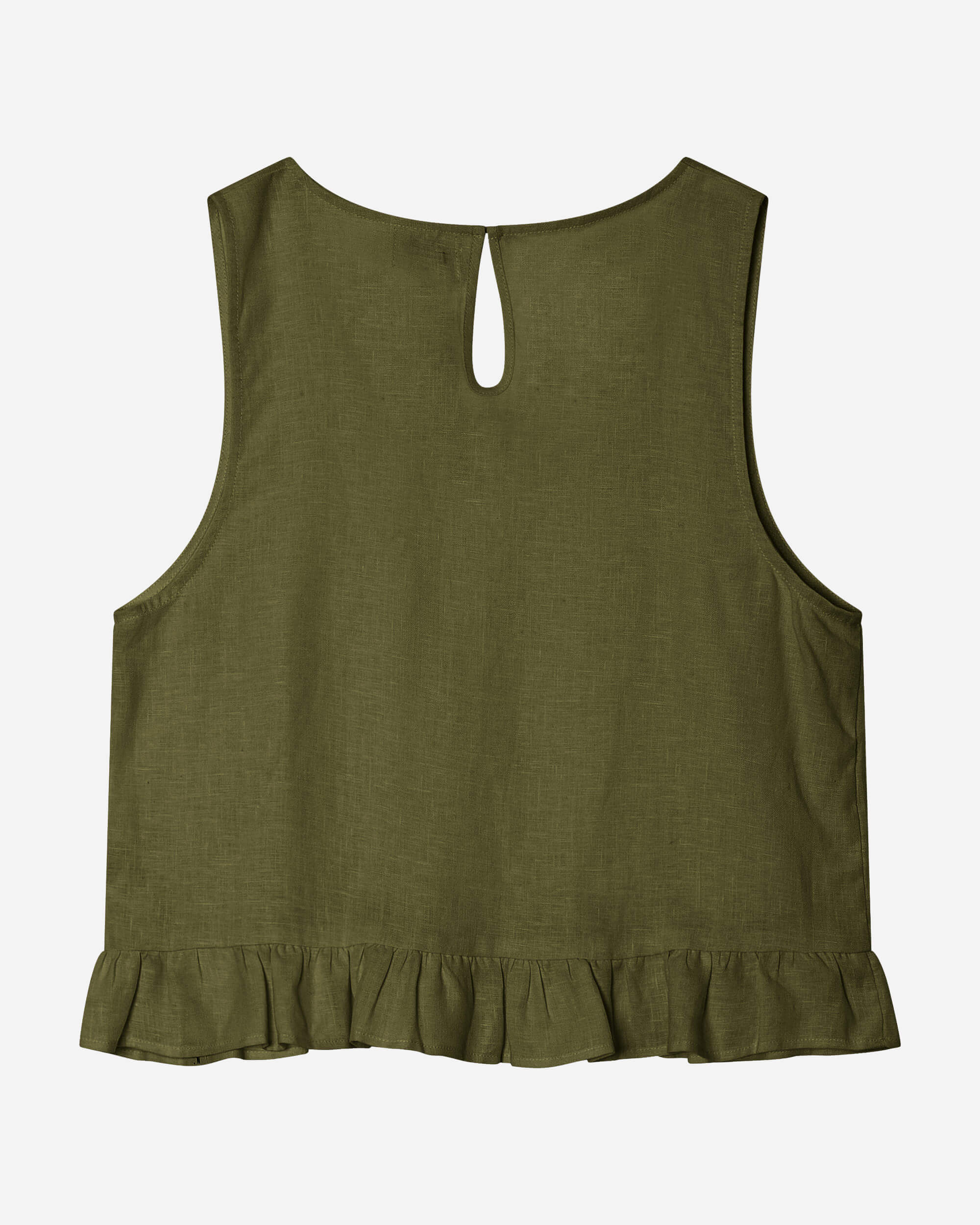 Gathered Top olive