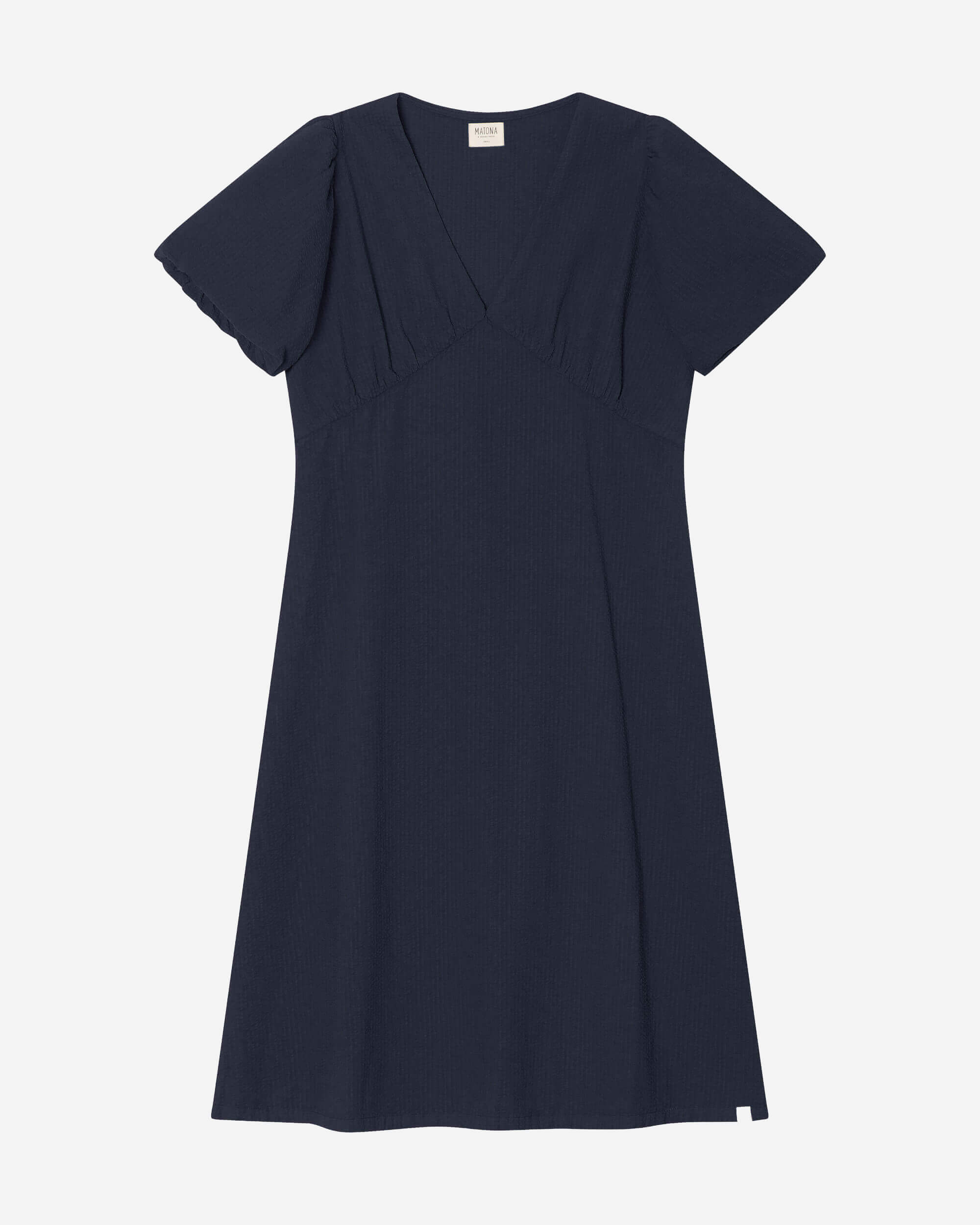 V-Neck Dress navy
