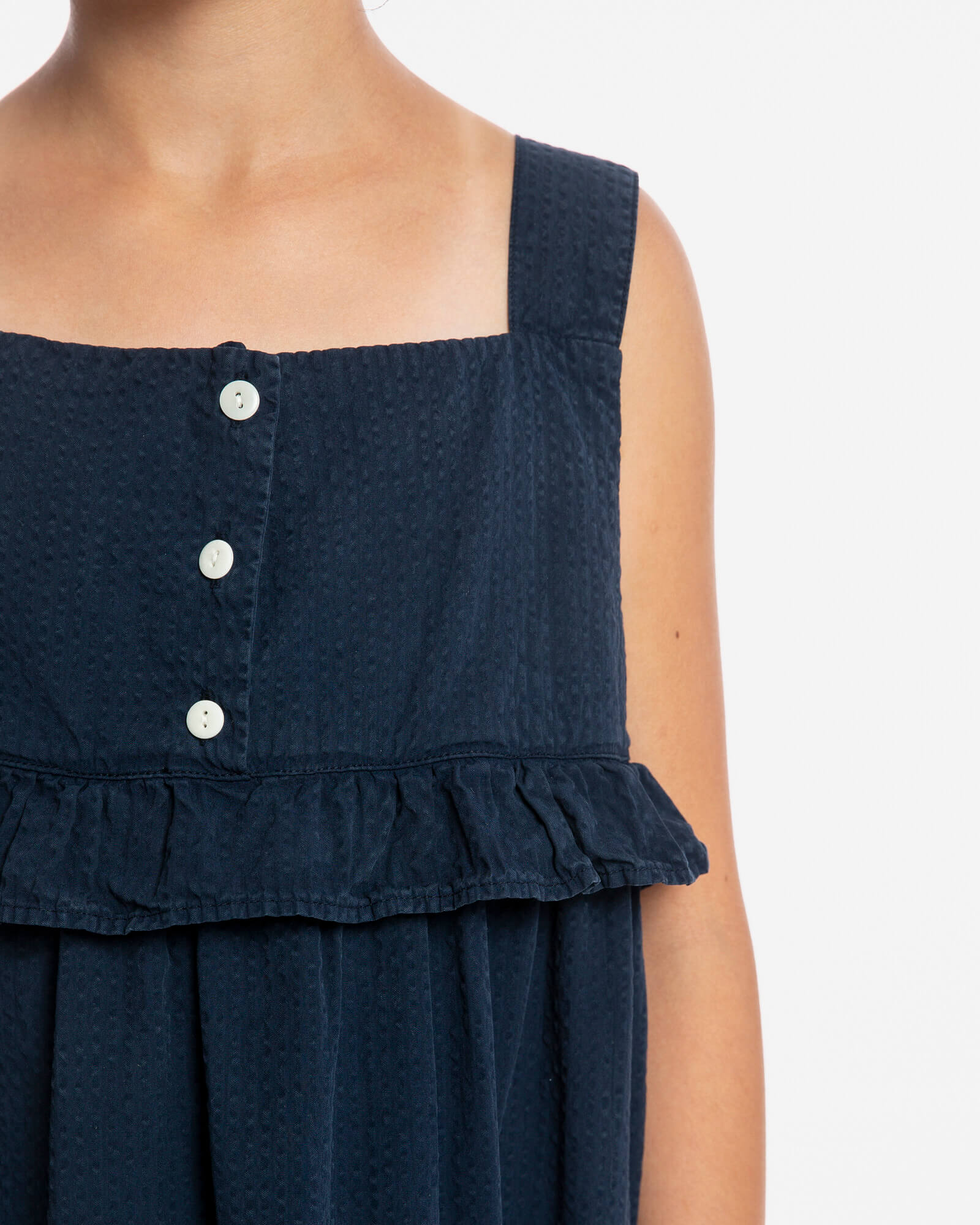 Frill Dress navy