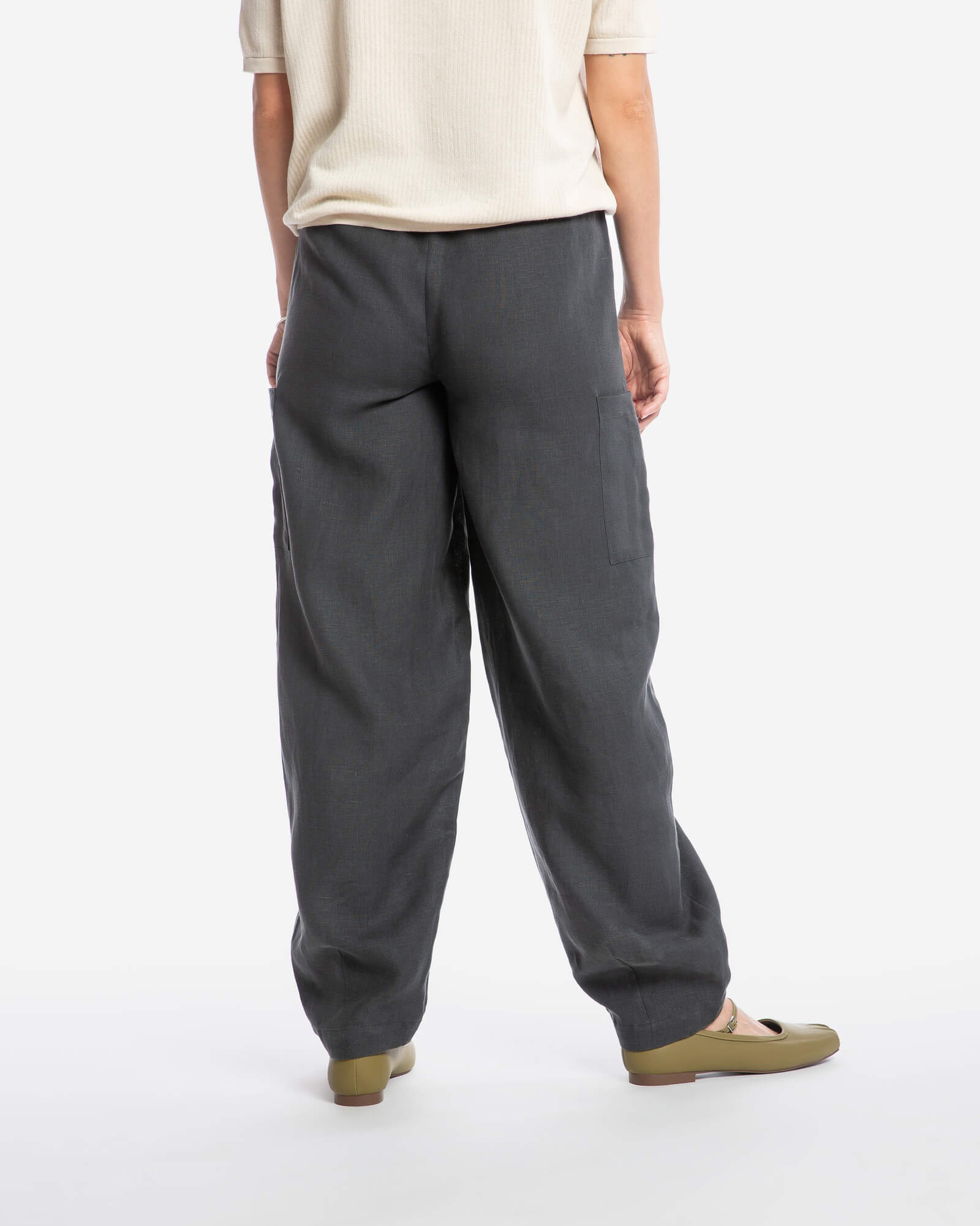 Barrel Leg Pants black