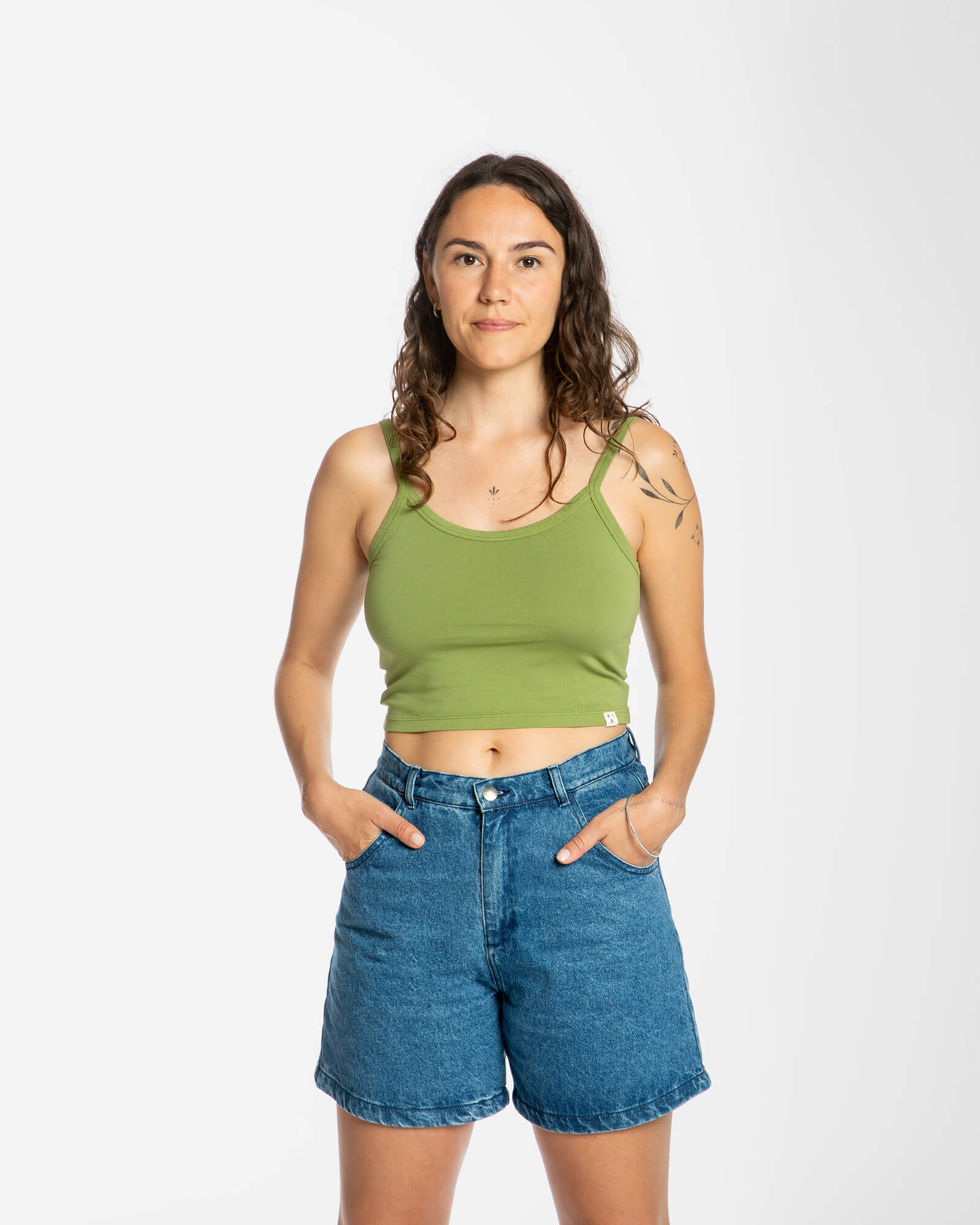 Basic Crop Top olive