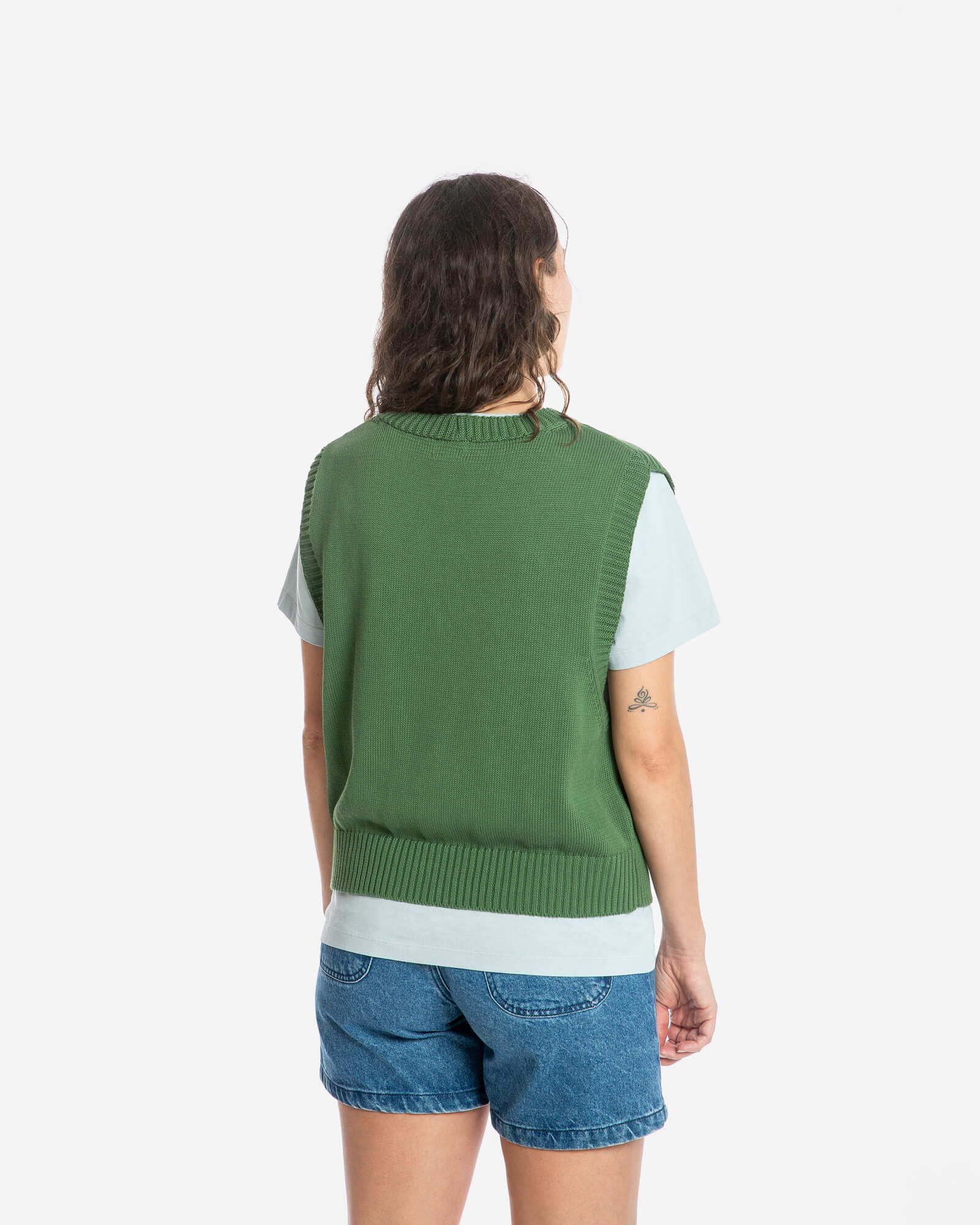 Boxy Knit Vest fir
